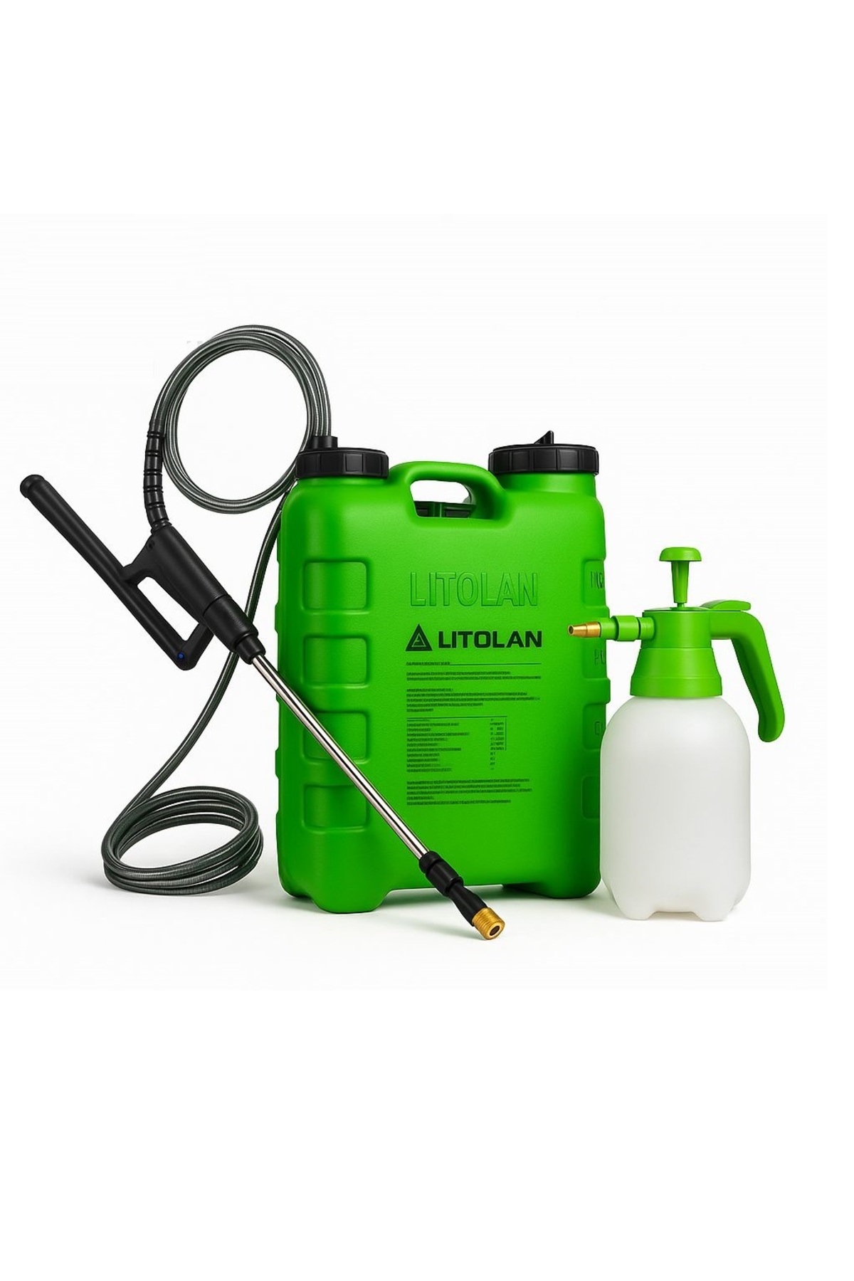 İlaçlama Pompası 2'li Set – Şarjlı 16 Lt 30 dk şarj Sırt Tipi + 2L Havalı El Tipi İlaç Pompası 2