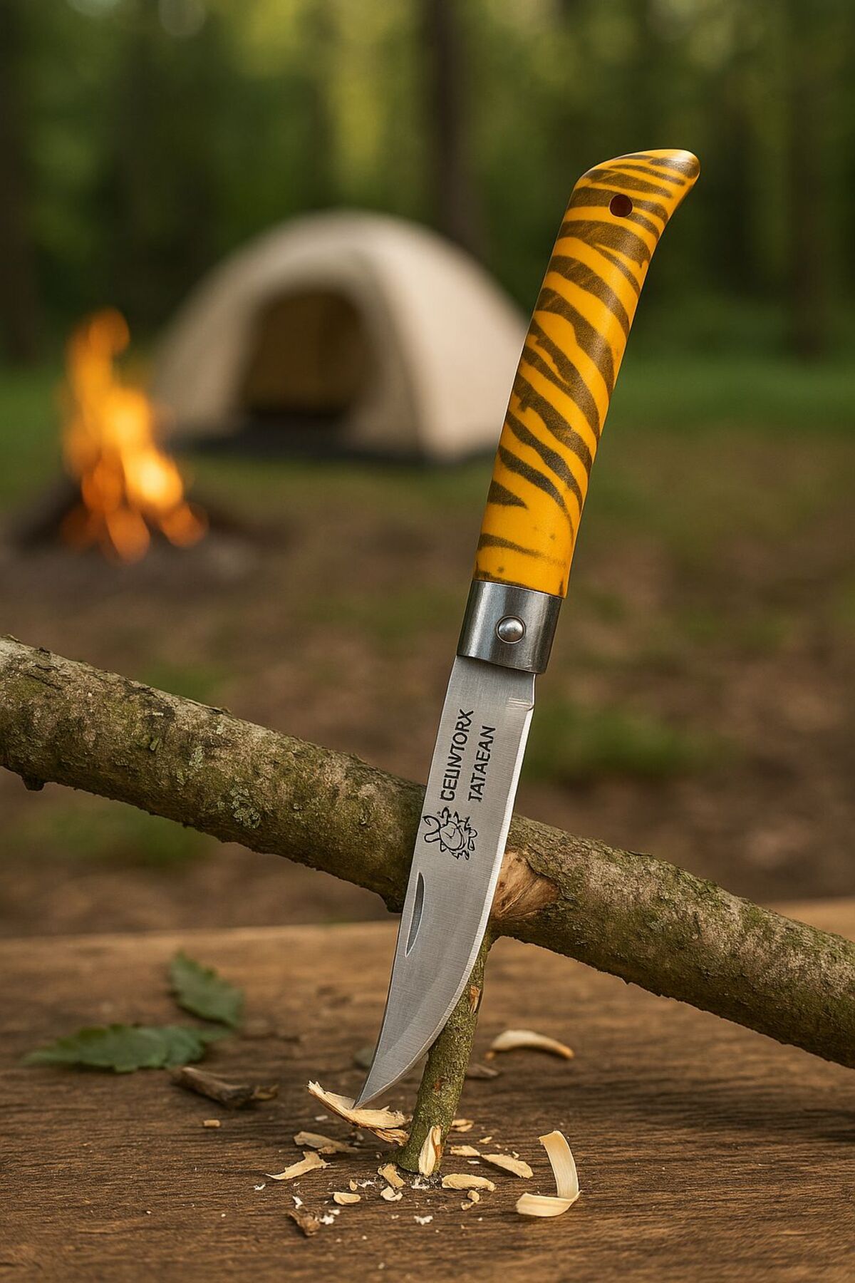 YATAĞAN DENİZLİ PASLANMAZ ÇELİK BIÇAK OUTDOOR ÇAKI KATLANABİLİR BIÇAK KILIFLI 3