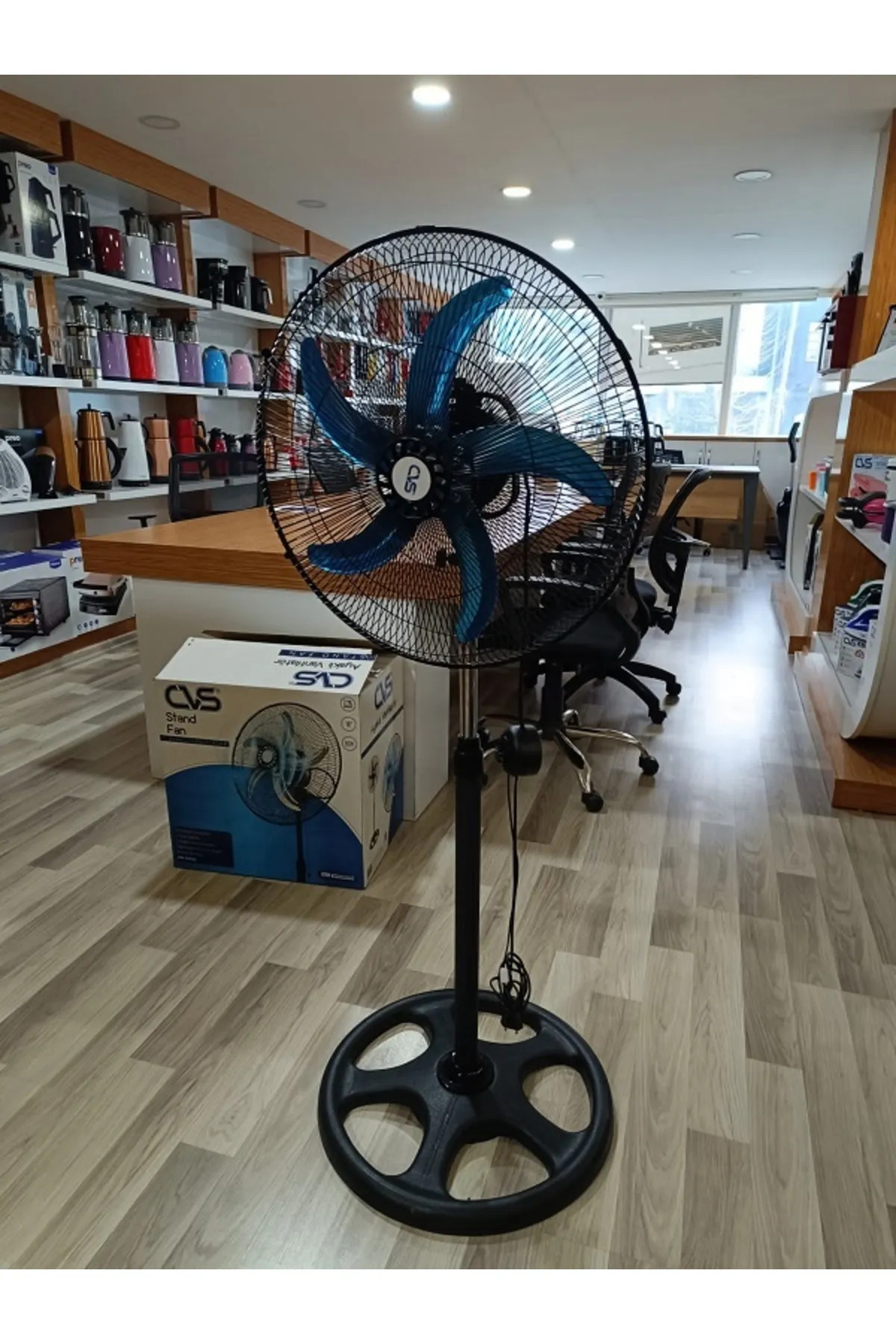 Dn 91022 18 Inç(45cm) Ayaklı Döner Başlıklı Zaman Ayarlı Vantilatör 5 Kanatlı Metal 3