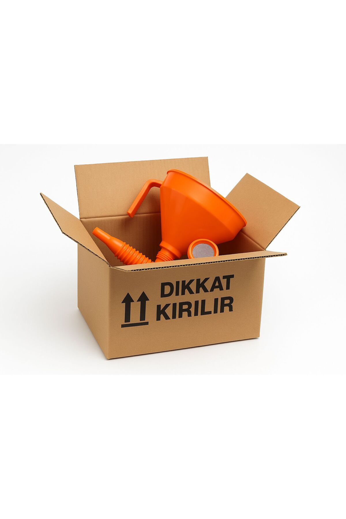 Metal Süzgeçli Huni Sıvı Aktarım Hunisi 30 cm borulu 2.2 Litre 4