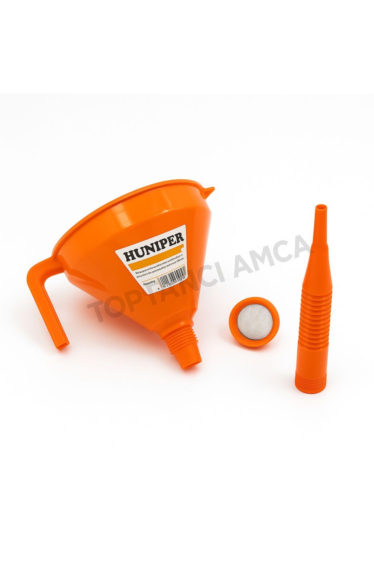 Metal Süzgeçli Huni Sıvı Aktarım Hunisi 30 cm borulu 2.2 Litre 1
