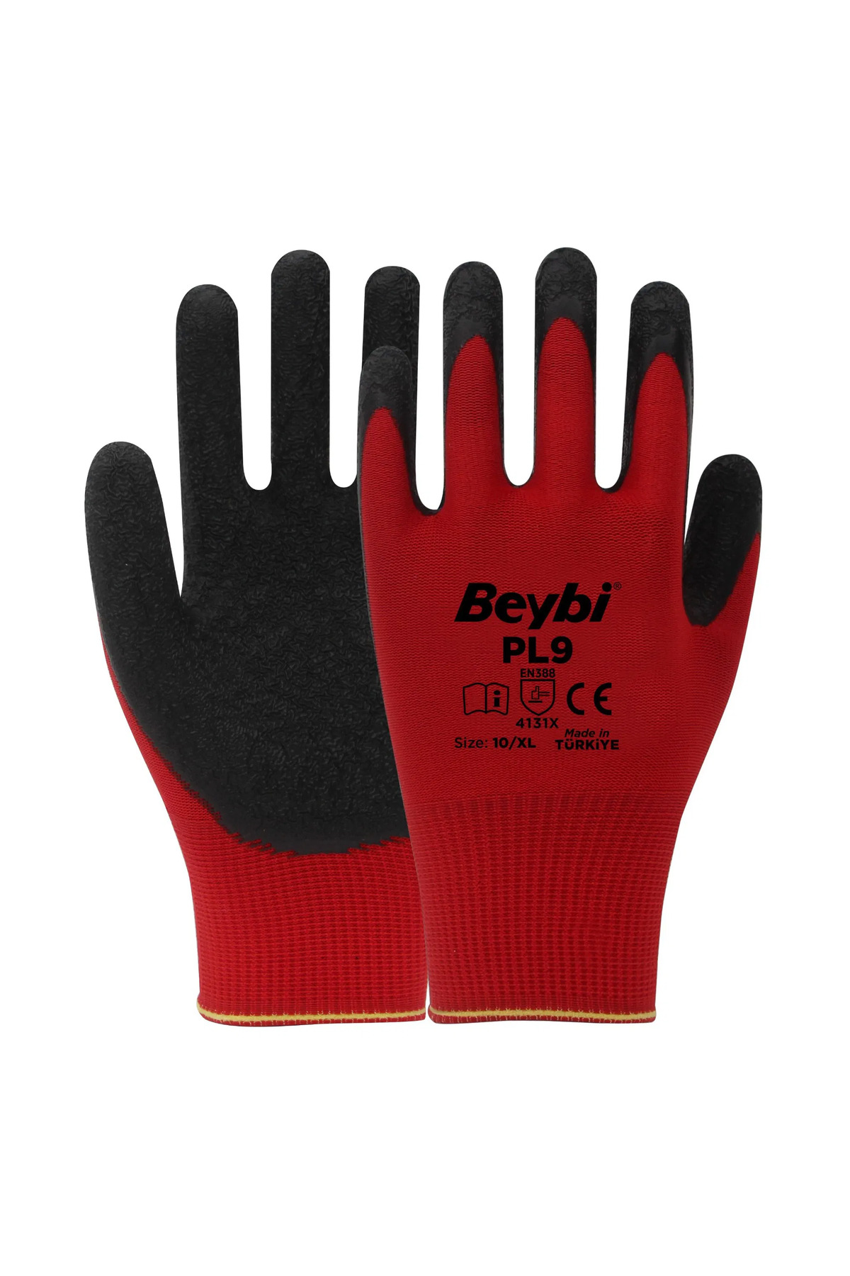 Beybi Pl9 Nitril Eldiven Camcı Eldiven Kaymaz No:10 12 Çift 4