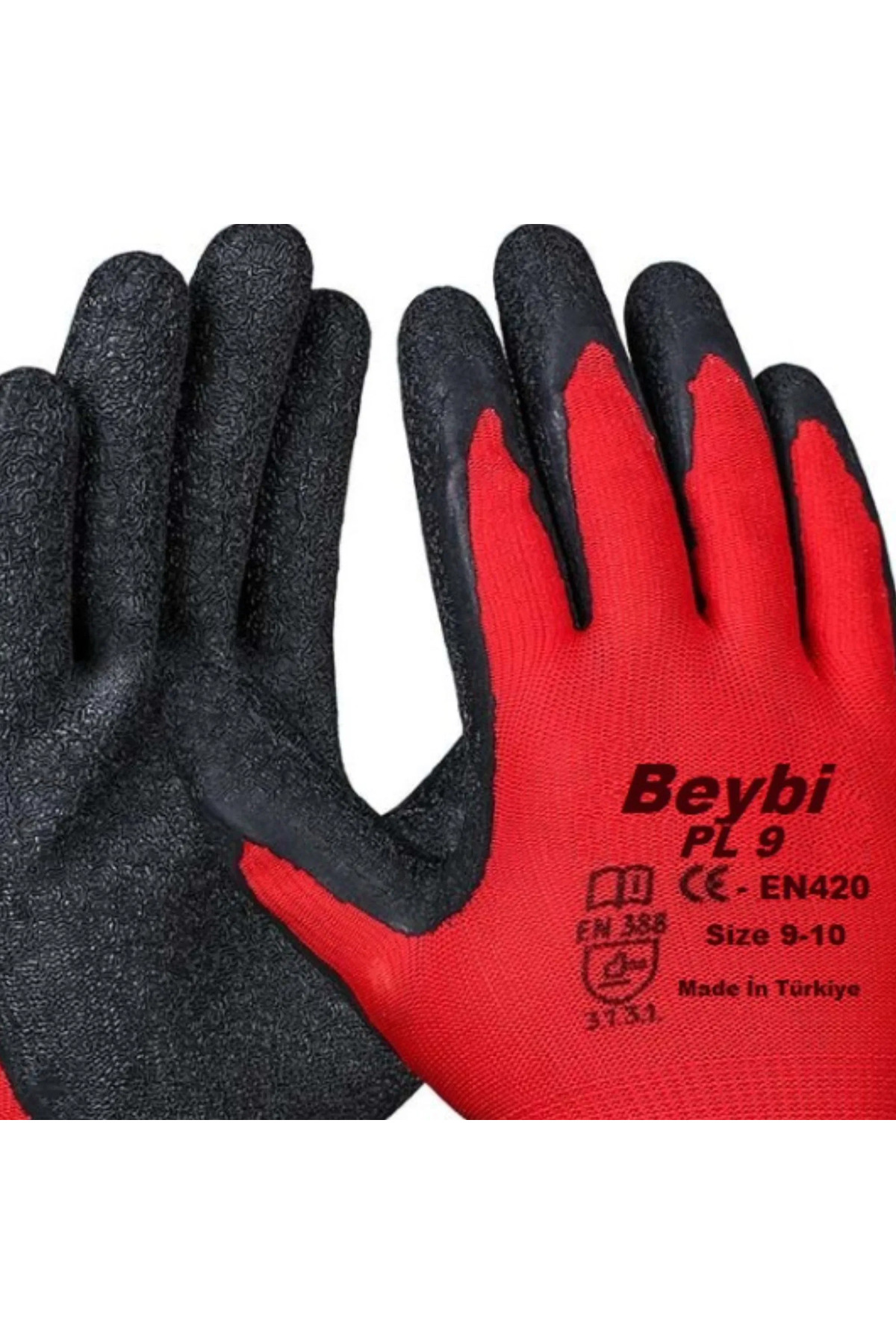 Beybi Pl9 Nitril Eldiven Camcı Eldiven Kaymaz No:10 12 Çift 1