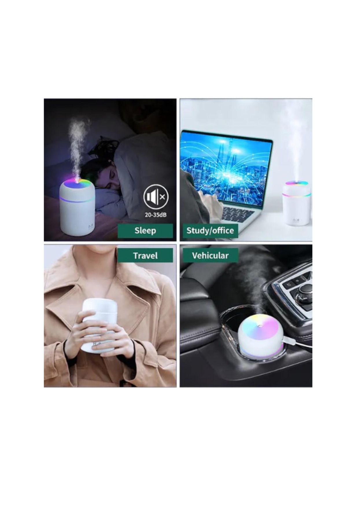 Rgb Hava Nemlendirici 9 A 200 ml Usb Işıklı 3