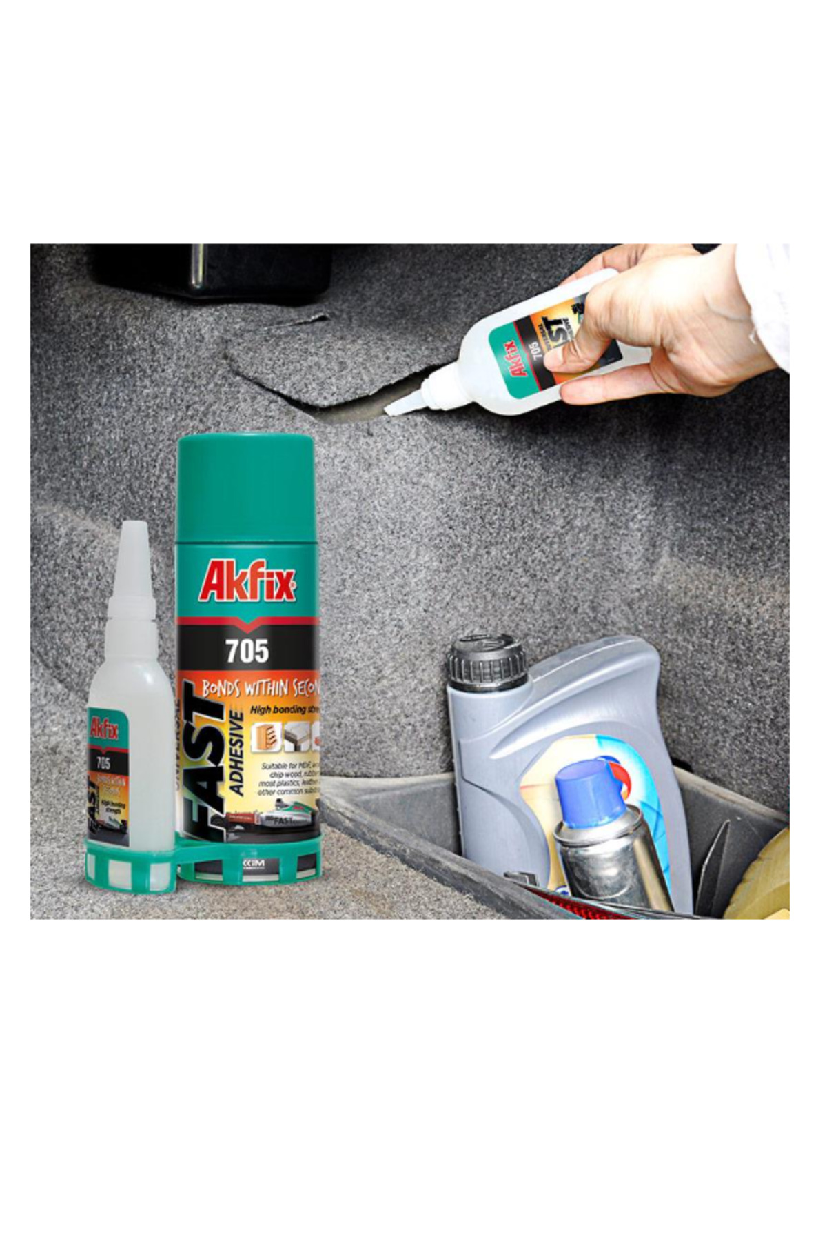 Akfix 705 Mdf Kit Hızlı Yapıştırıcı 200ml + 50 gr 1