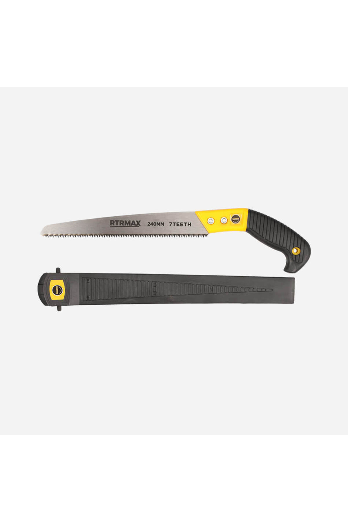 RTRMAX KILIFLI BUDAMA TESTERESİ 240 MM KALIN DİŞ PVC SAPLI 1