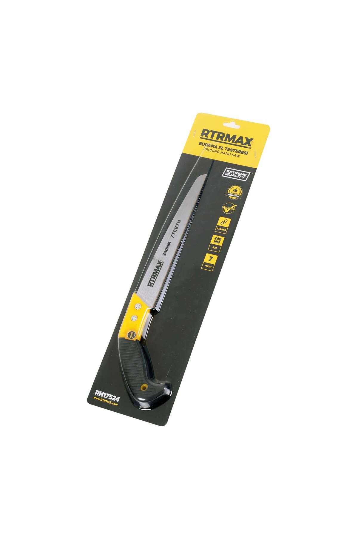 RTRMAX KILIFLI BUDAMA TESTERESİ 240 MM KALIN DİŞ PVC SAPLI 2