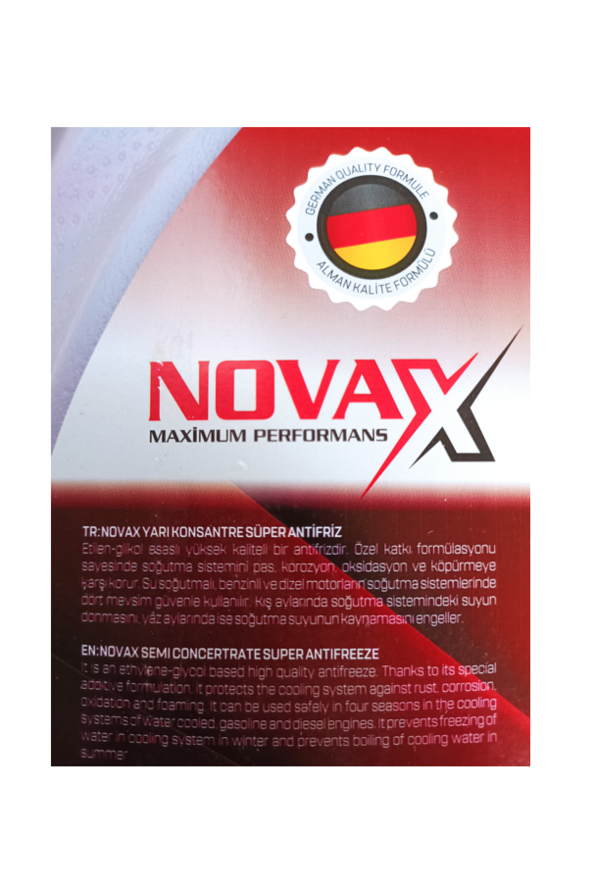 Novax Antifiriz 3 Lt Kırmızı -56 C (4 Adet) 3