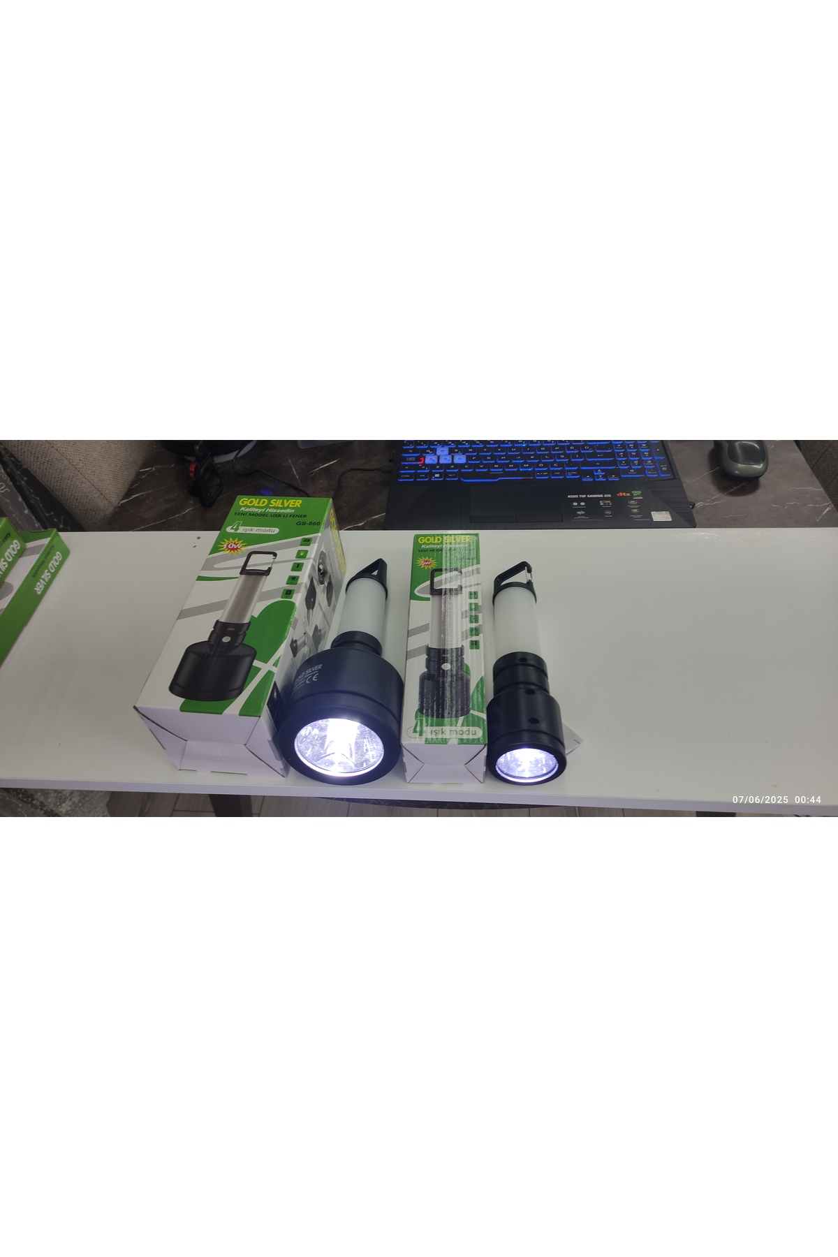 FENER GOLD SİLVER YENİ MODEL USB ŞARJLI 4 IŞIK MODU 10 W GS-860 5