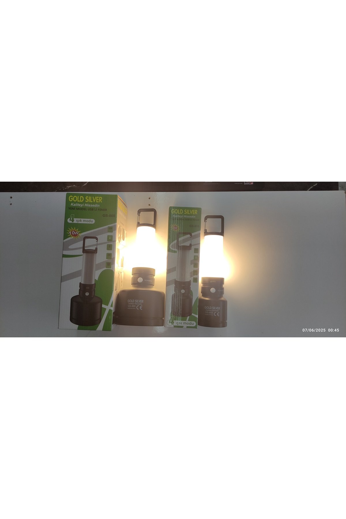 FENER GOLD SİLVER YENİ MODEL USB ŞARJLI 4 IŞIK MODU 10 W GS-860 4