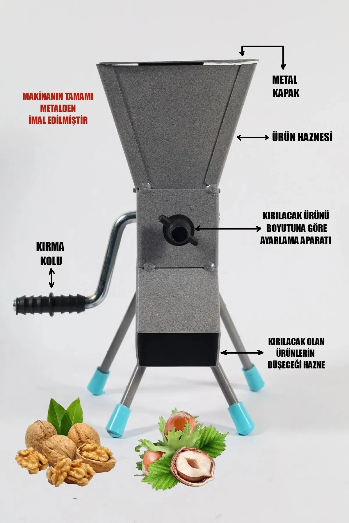 Metal Fındık,Badem Ve Ceviz Kırma Makinesi - Ayarlanabilir 1