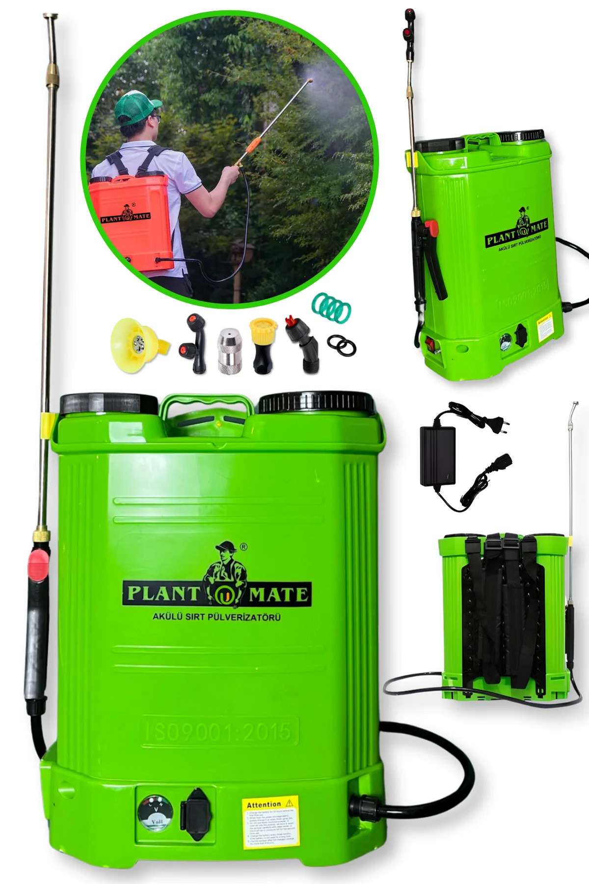 Garden Tools Plantmate Marka 16 Lt Şarjlı Akülü Sırt Ilaçlama Pompası Makinesi 2