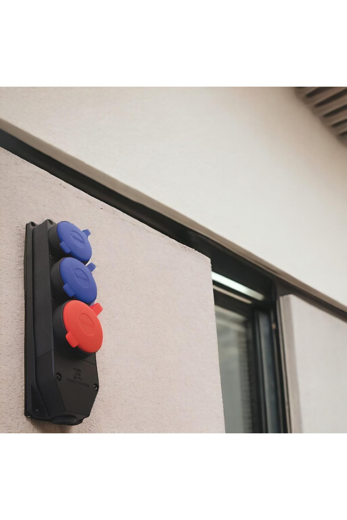 Kapaklı Grup Priz Çoğaltıcı 2 Monofaze 1 Trifaze Kablosuz Kauçuklu Sanayi Tipi Elektrik Prizi 4
