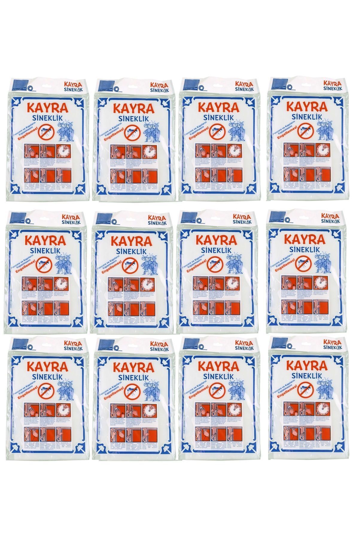 Pencere Sinekliği Kolay Yapışkanlı Sineklik Ev Hazır Sineklik 75 X 125 12 Adet