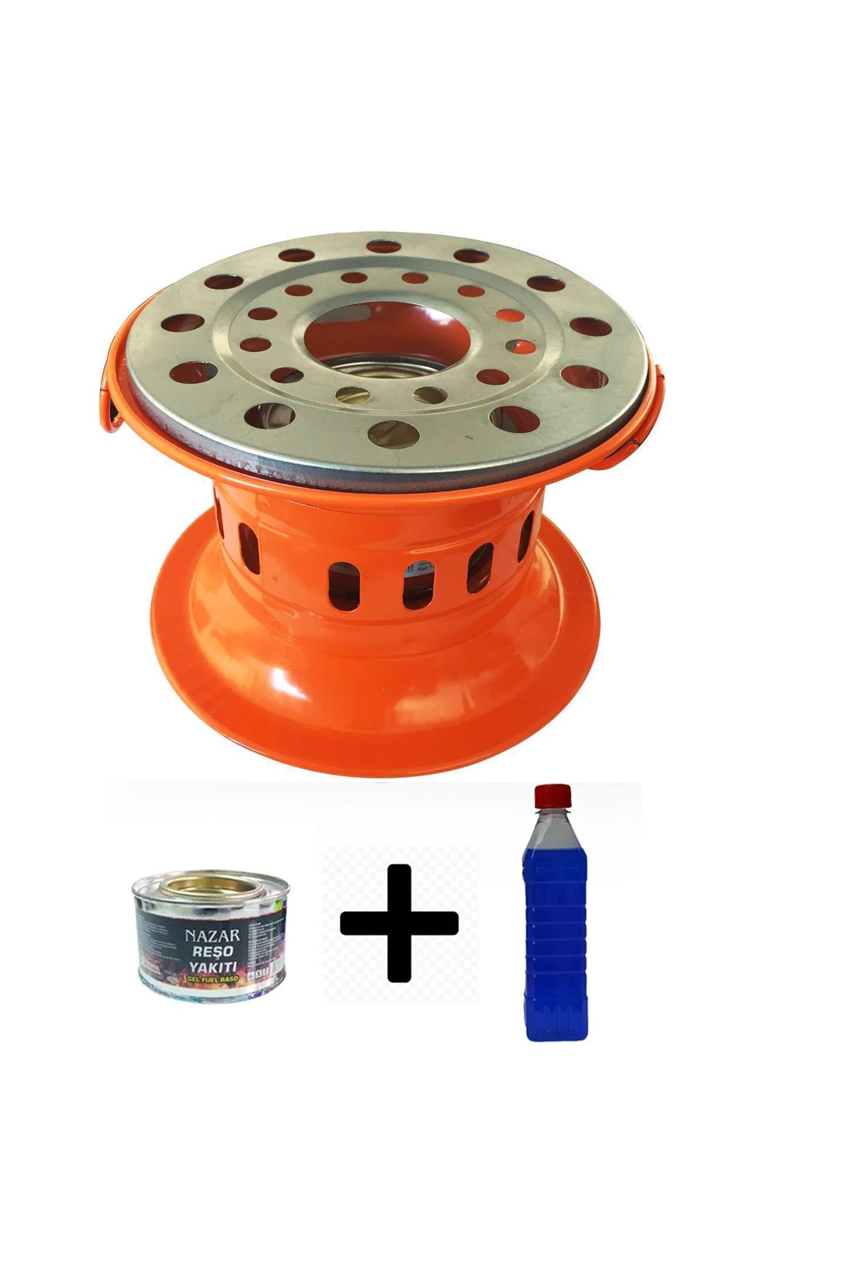 Jel Yakıtlı Isıtıcı Osmanlı Ocağı Kamp Ocağı 0.5 Lt Jel Hediyeli Kırmızı-turuncu-siyah 1