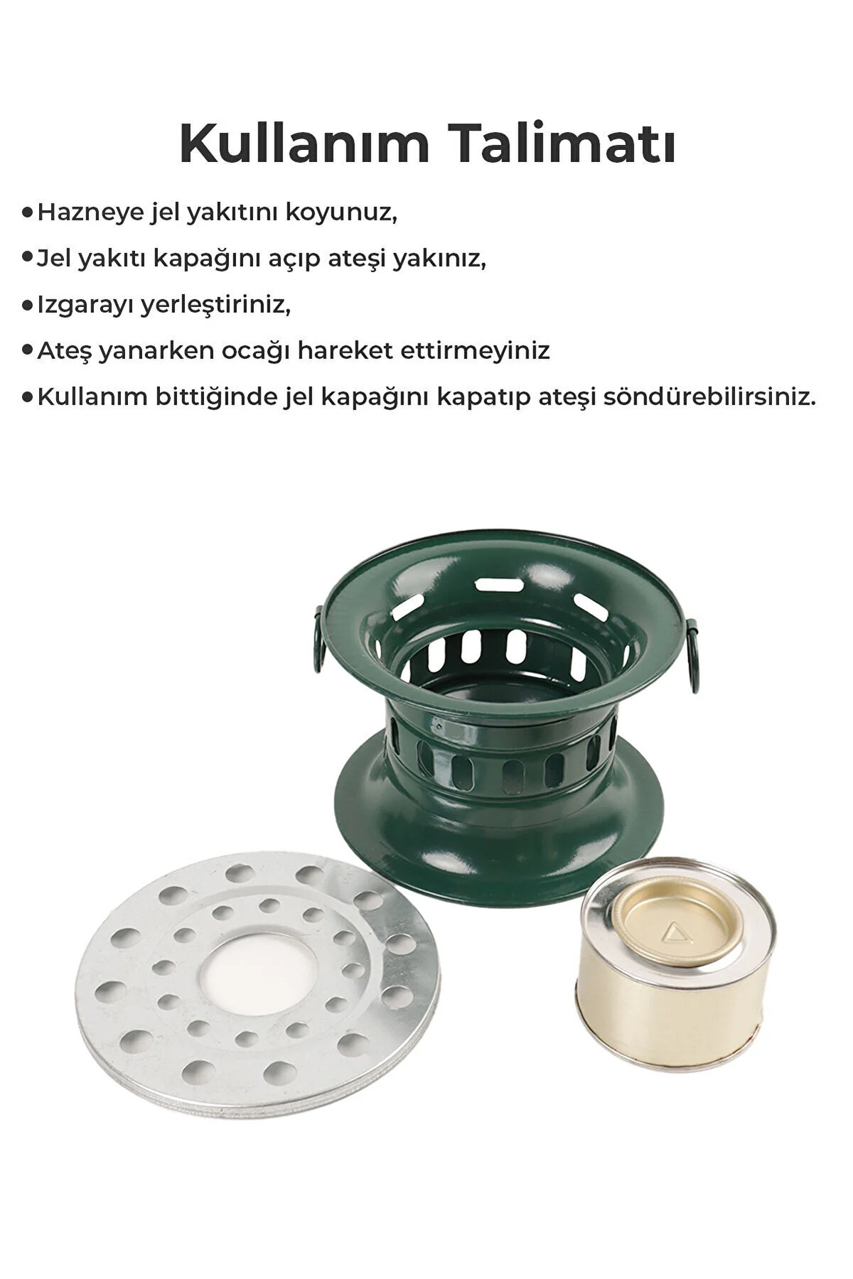 Jel Yakıtlı Isıtıcı Osmanlı Ocağı Kamp Ocağı  0.5 Lt Jel hediyeli 4