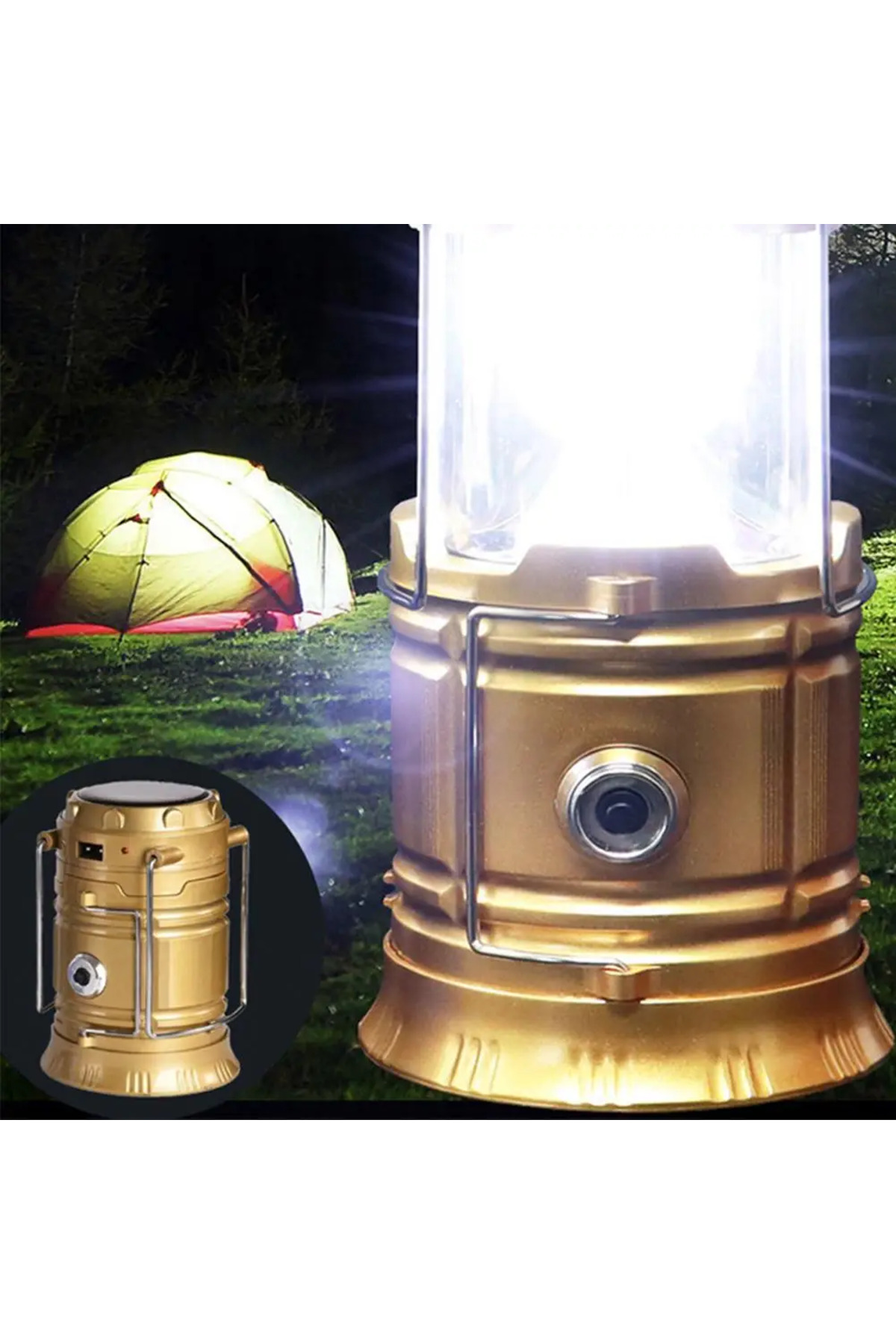 Orion 5900T Solar Güneş Enerjili Şarjlı LED Kamp Feneri USB Li 1W+6 LED 5
