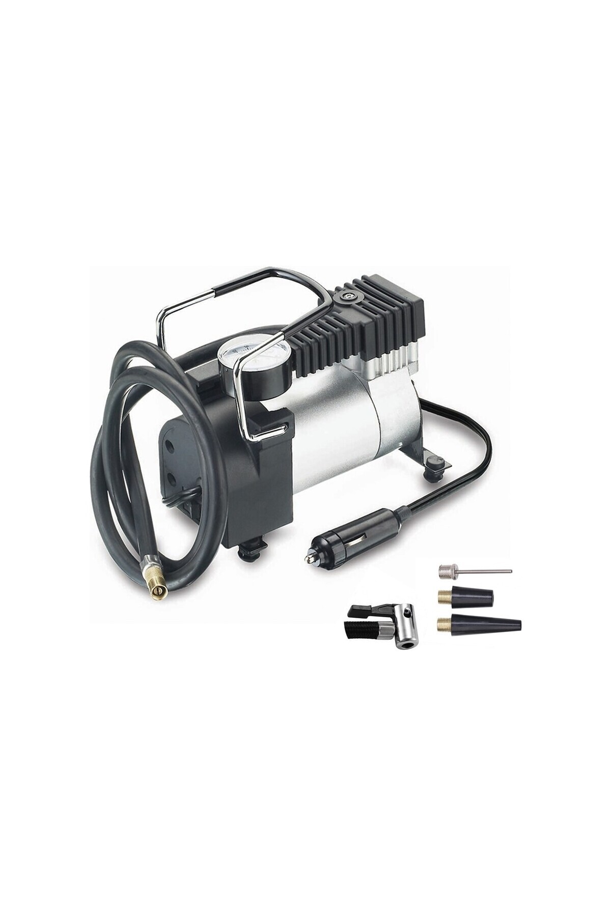 Hava Pompası Araç pompası Çakmaklıklı Metal Lastik Hava Kompresörü 12 V 150 Psı 5