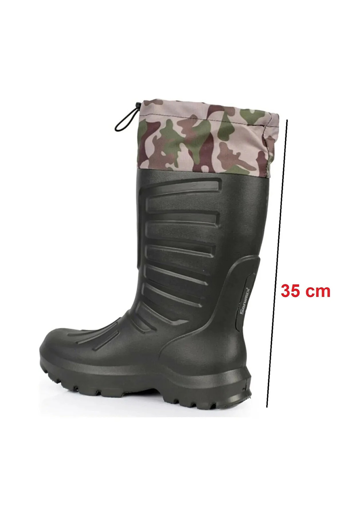 Termal Balıkçı Avcı Çizme Kamuflaj Çizme Sağlam Çizme Kışlık Bot Çakı Hediyeli 3