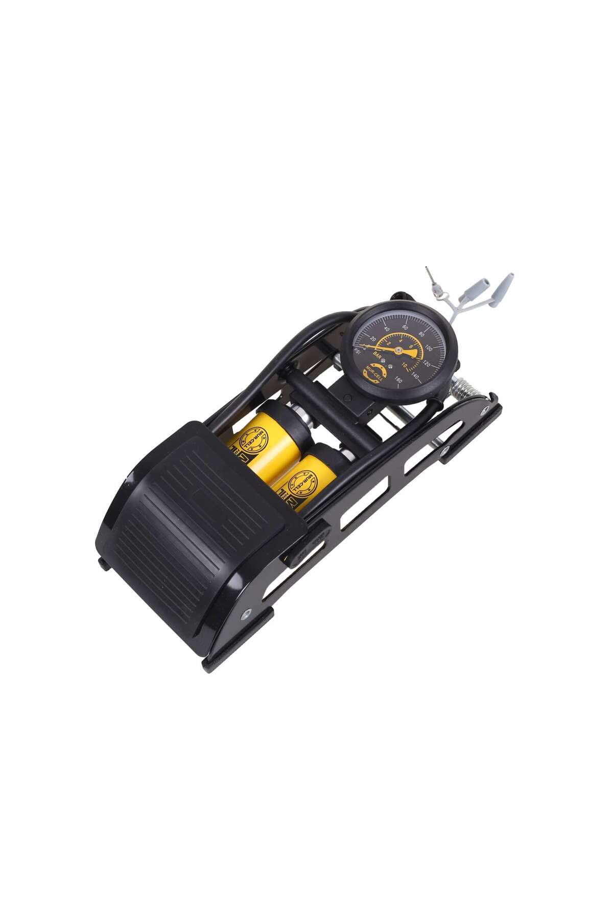 Çift Pistonlu Güçlü Ayak Hava Pompası Yüksek Basınçlı Göstergeli J44b 160 Psi 2