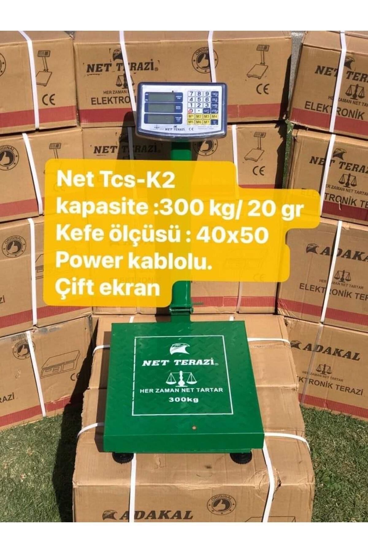Terazi Tcs-K2 Net 300Kg 20Gr Sipersiz Terazi Net Ölçüsü 40x50 Manav Terazisi