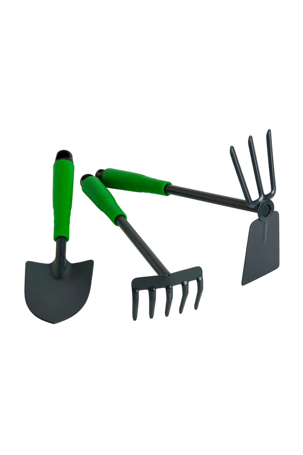 Metal 3 Parça Bahçe Seti - Çapa Tırmık Kürek Set - Bahçe Hobi Seti 1