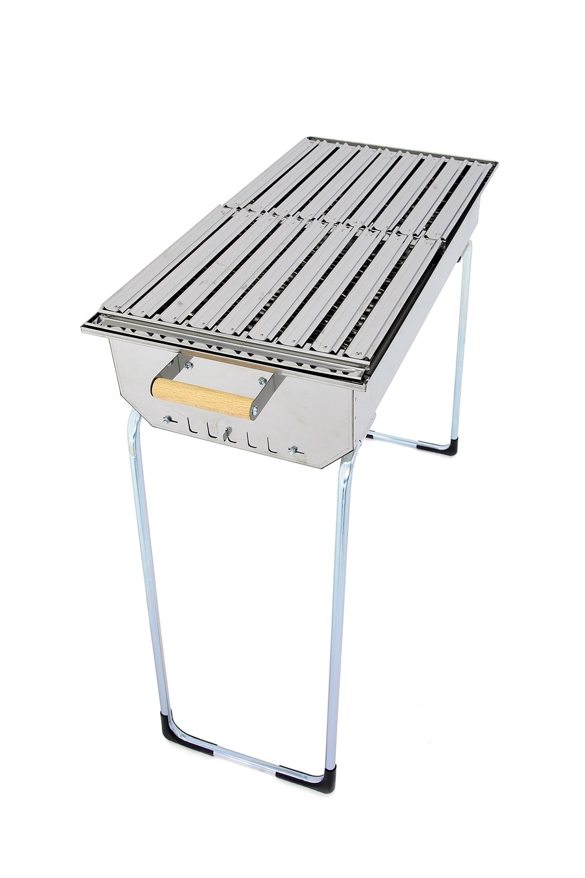 Mangal Ayaklı Lüks Marina Grill Kömürlü Mangal L Paslanmaz Çelik 3