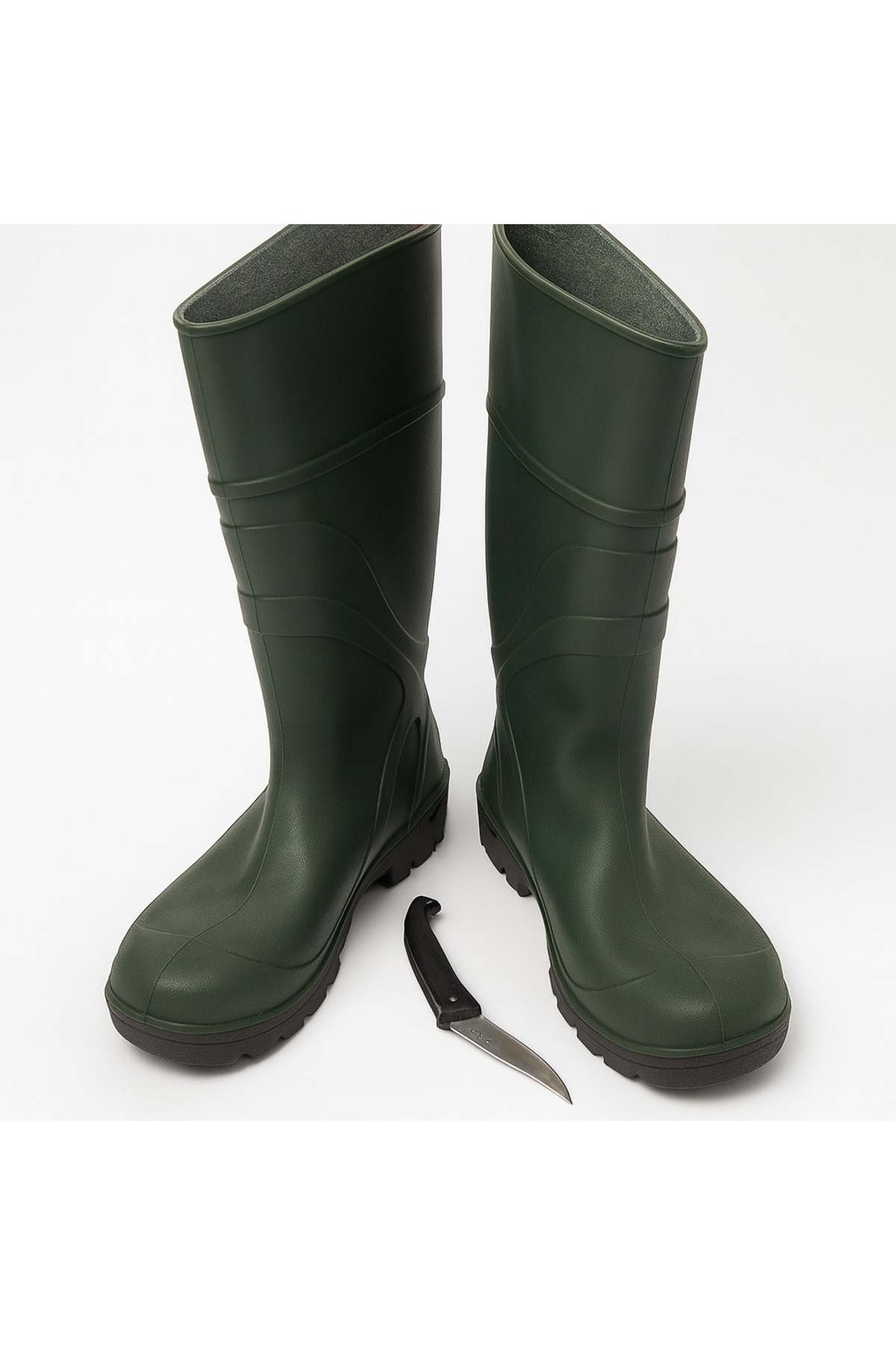 Çizme Arısan Reçber Toptancı amca Iş,inşaat,balıkçı,avcı Çizmesi Haki Çakı Hediyeli Bot Çizme 4
