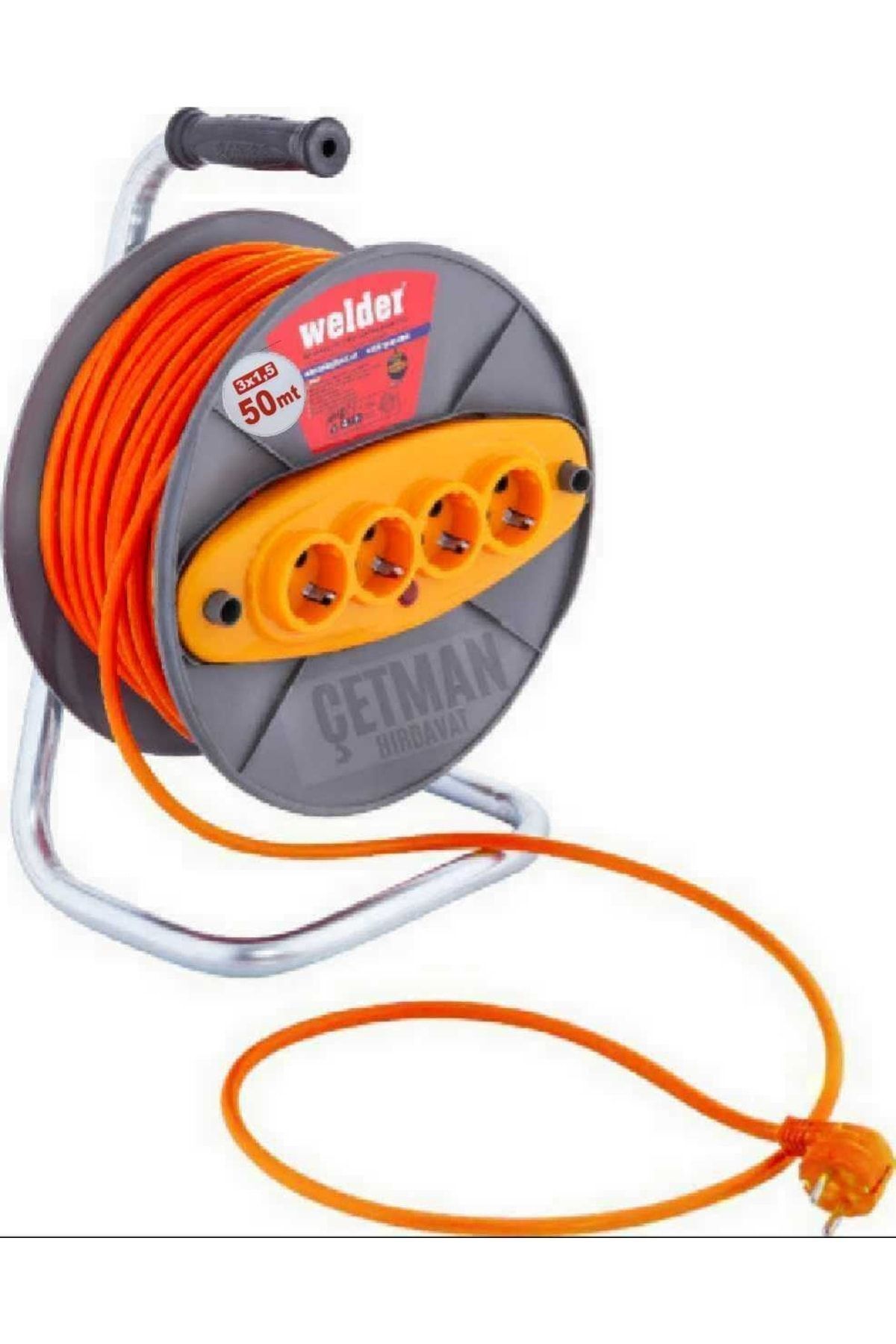 Makaralı Uzatma Kablosu 3x1.5 50metre 3