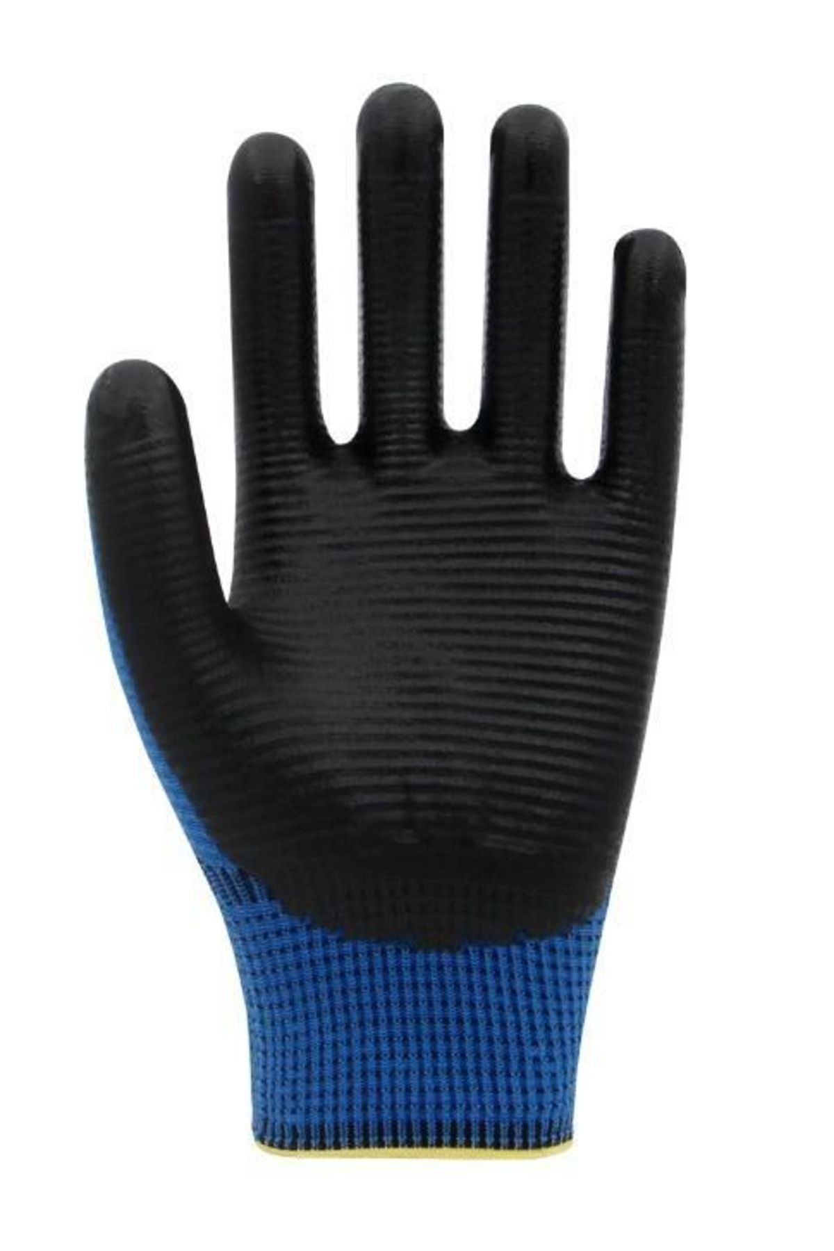 Pn5 Zebra Mavi Nitril Kaplı Örgü Polyester Iş Eldiveni 3