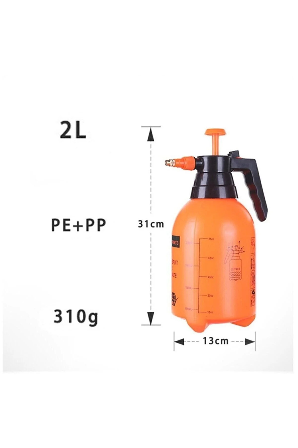 Araba Köpük Püskürtme Araç Temizleme Basınçlı Oto Yıkama Pompası 2 Litre (180 gr plastik malzeme) 5