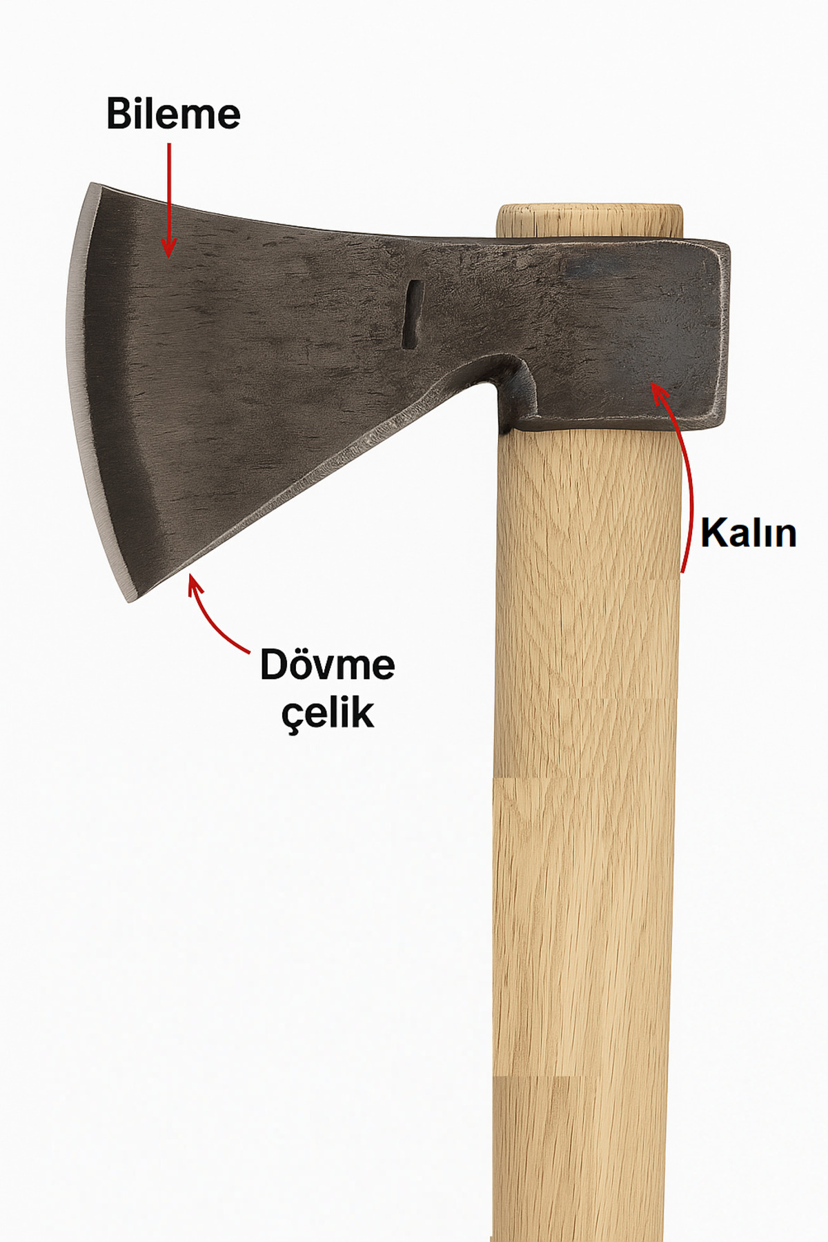 Dövme Çelik Ağaç Yontma Odun Yarma Kırma Baltası 4