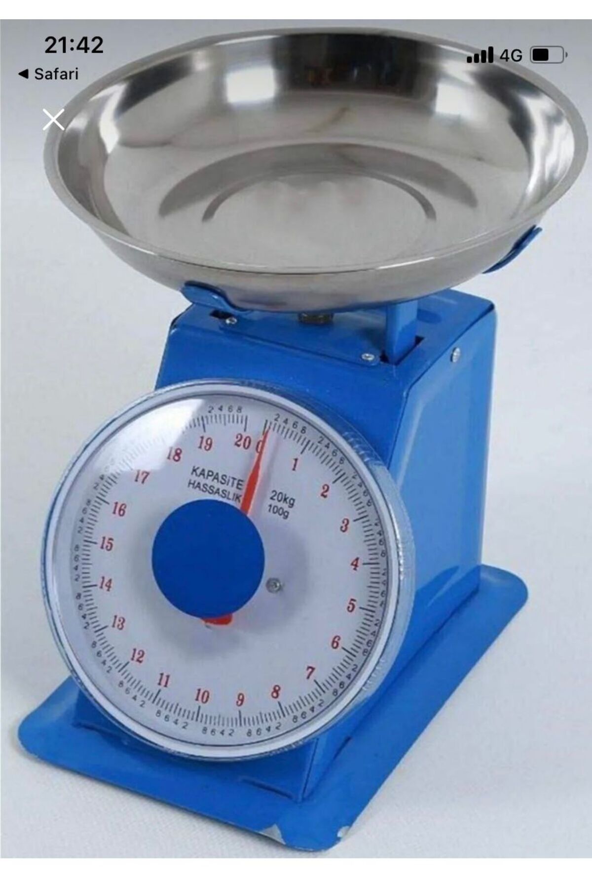 Mekanik Ibreli Paslanmaz Kefeli Terazi 20 Kg 1