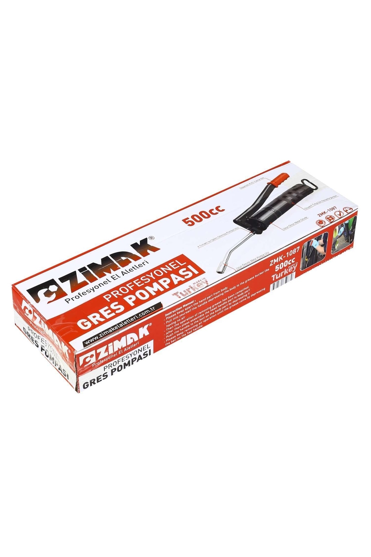 Zmk-1087 Profesyonel Gres Pompası 500cc 2