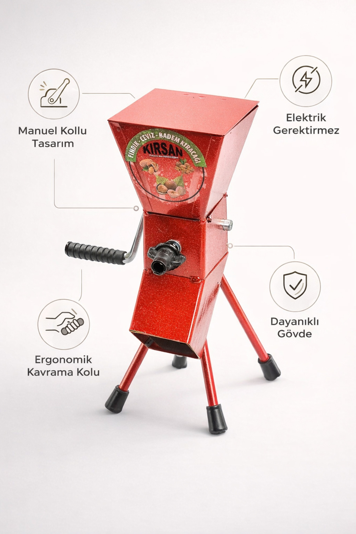 Pratik Kollu Fındık Ceviz Badem Kıracağı Fındık Kırma Makinesi 2