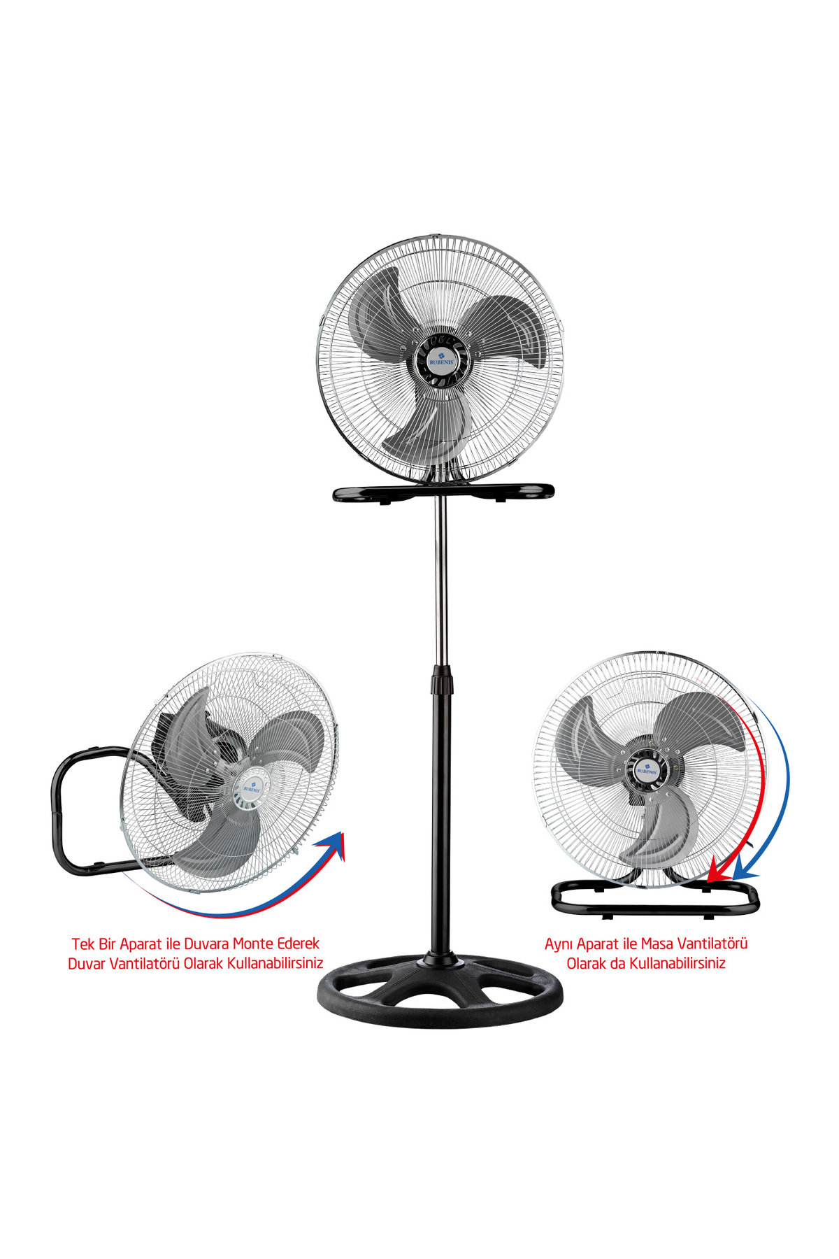 RBS-20 Premium 18" 130 Watt Sanayi Tipi Fonksiyonel Vantilatör