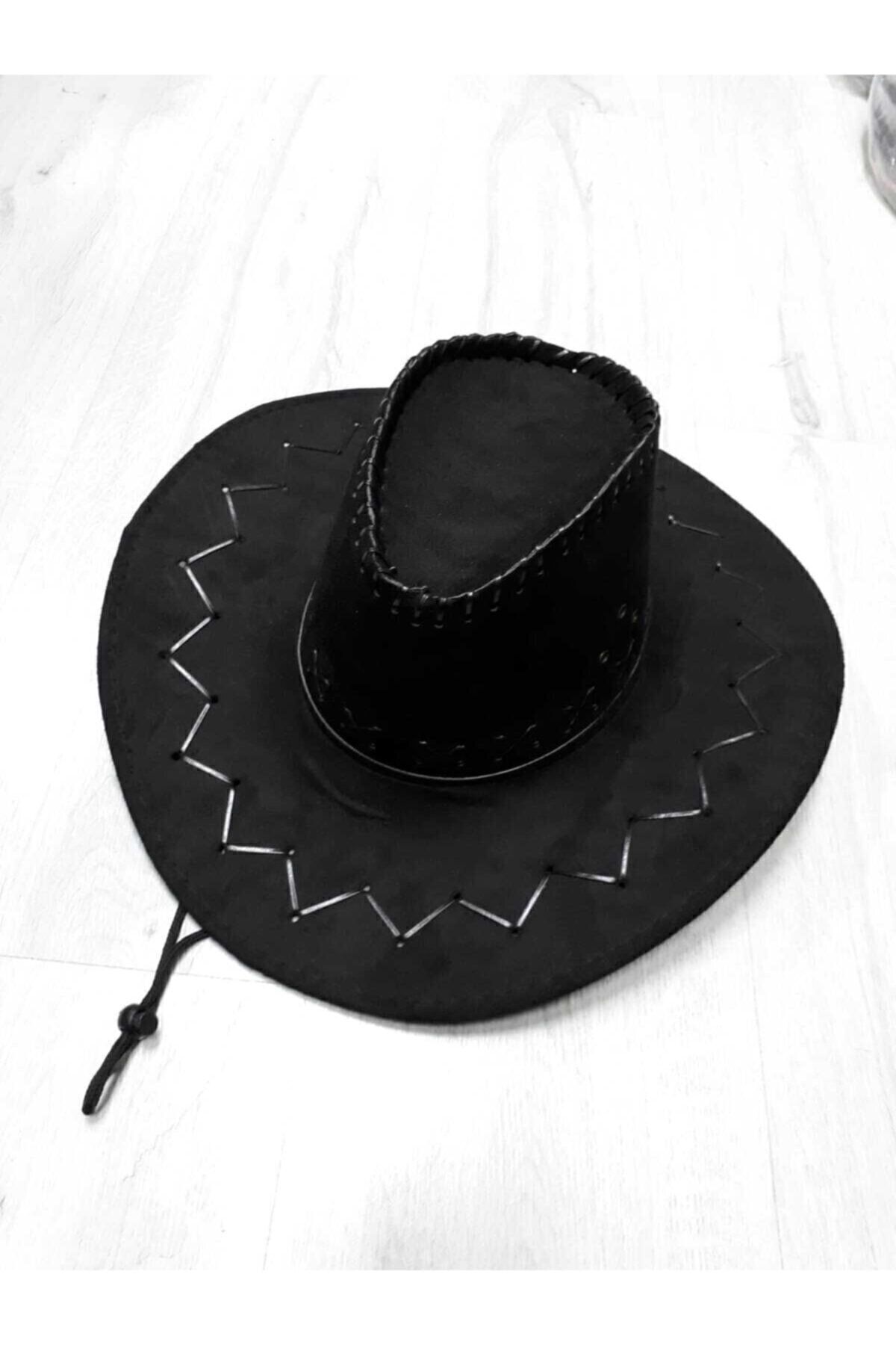 Süet Kovboy Şapka - 1