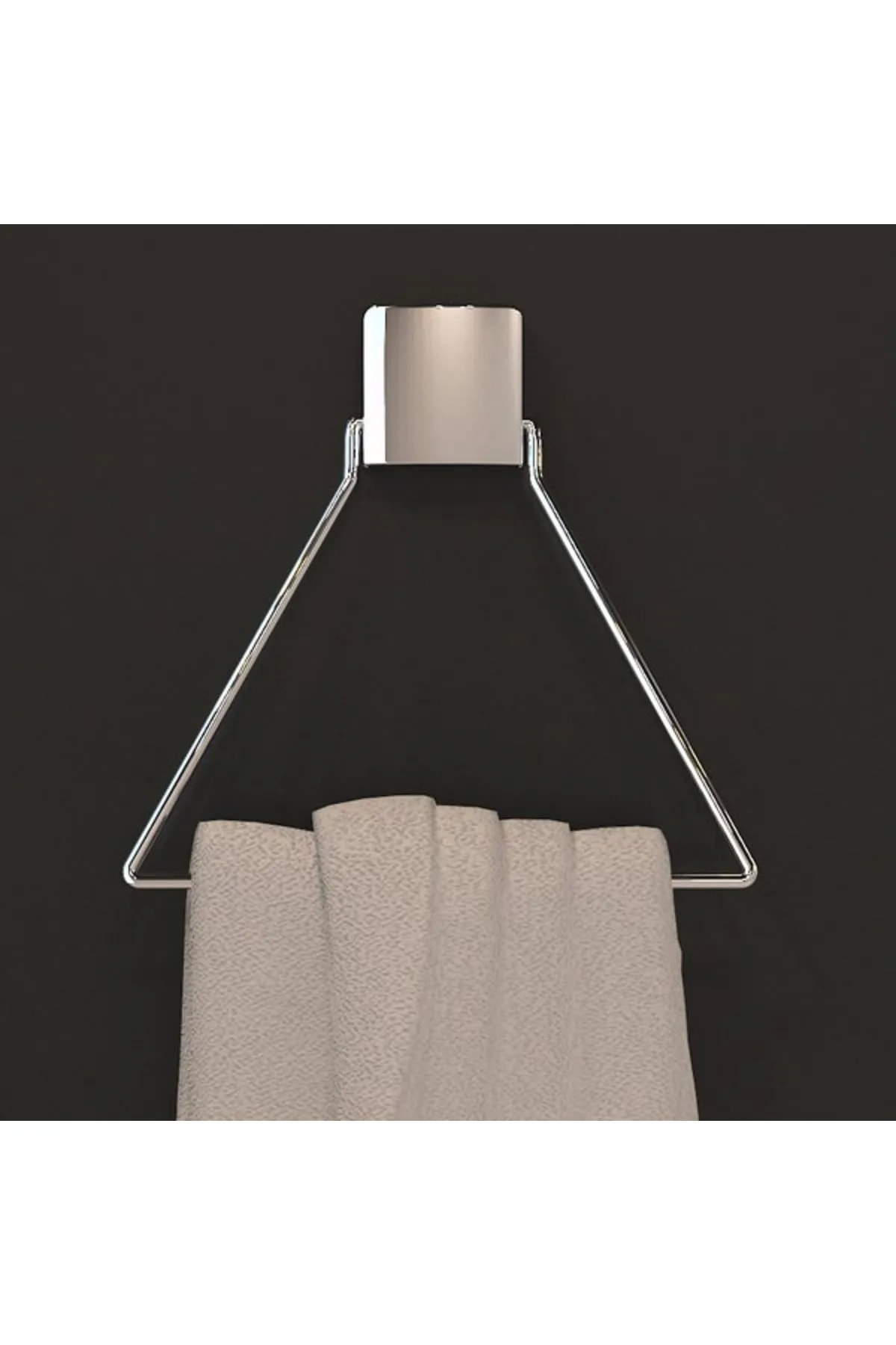 Decorev Metal Yapıştırıcılı Krom Üçgen Havluluk Ac-4778
