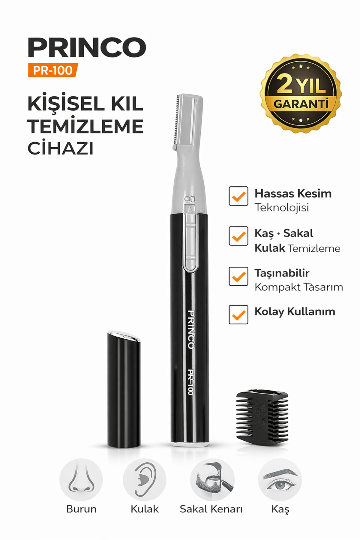 Burun Kıl Alma Tüy Alma Bakım, Kişisel Yüz Kıl Tüy Temizleme Makinesi PR100-1