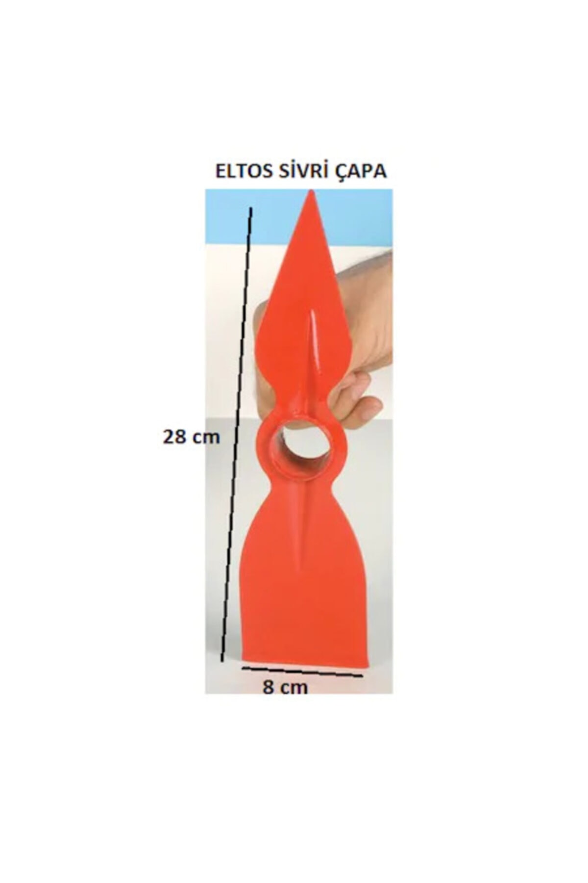 Ec006 Ahşap Saplı Bahçe El Sivri Çapa 40 cm 4