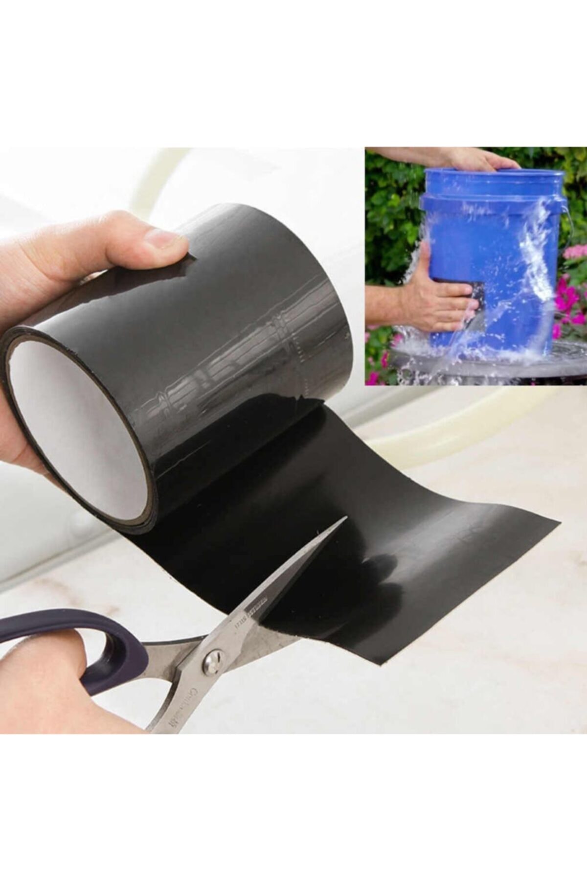 Suya Dayanıklı Mega Bant Su Geçirmez Güçlü Boru Tamir Bandı 0.18 Mm 50mm 25 Metre 5