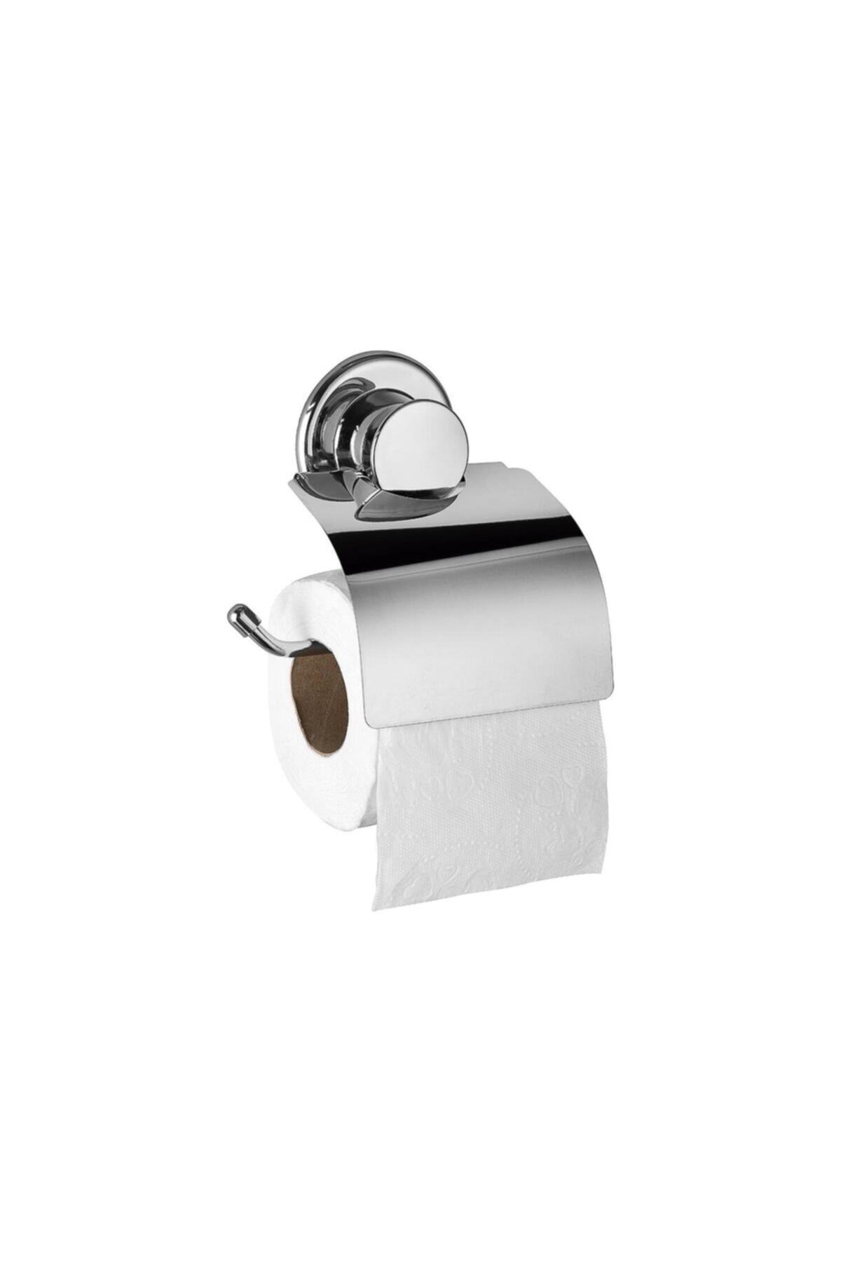 Vidasız Yapışkanlı Kapaklı Wc Kağıtlığı Metal Krom