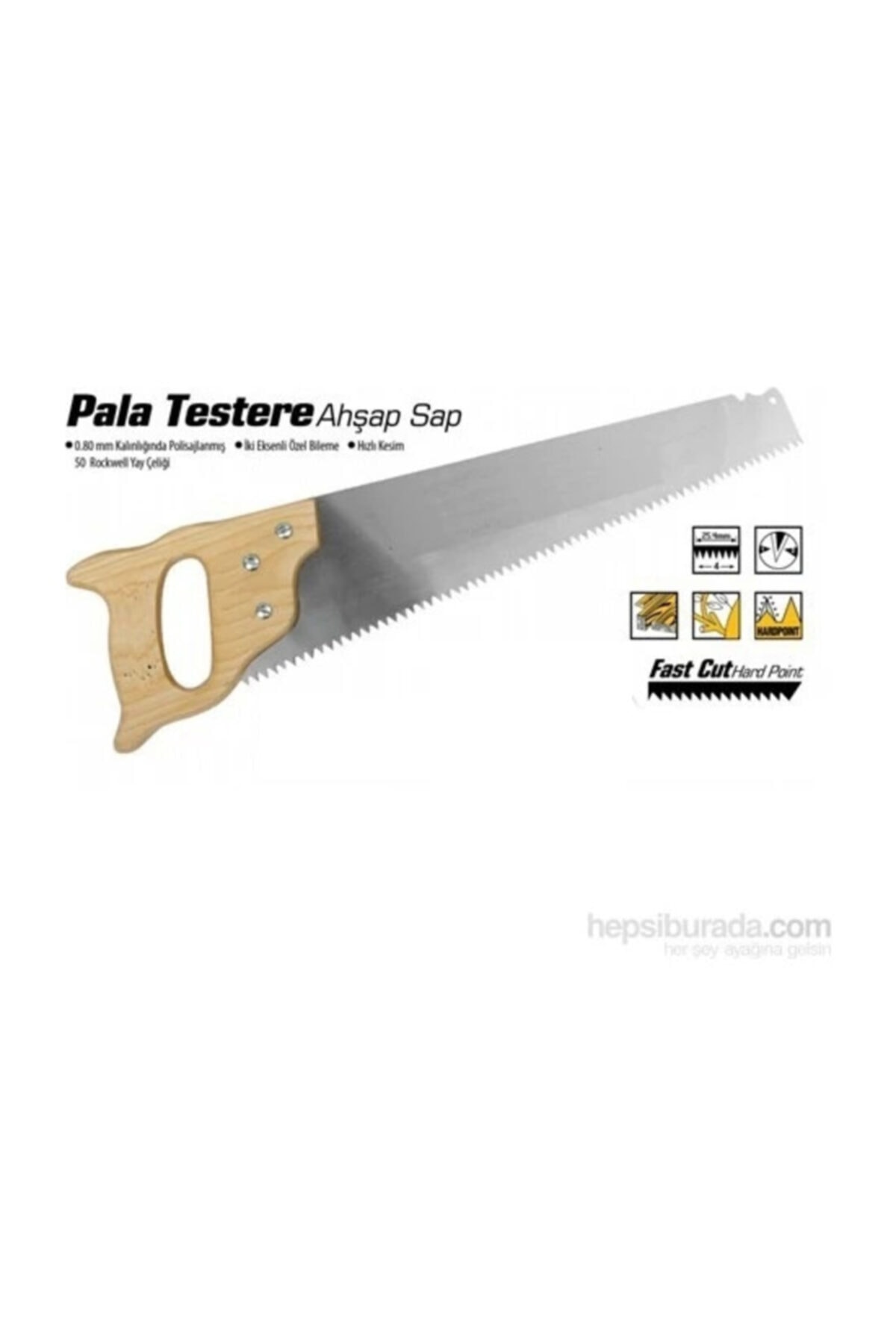 Pala Çelik Çift Yönlü Pala Testere - 50 Cm Ahşap Sap Yay Çeliği 2