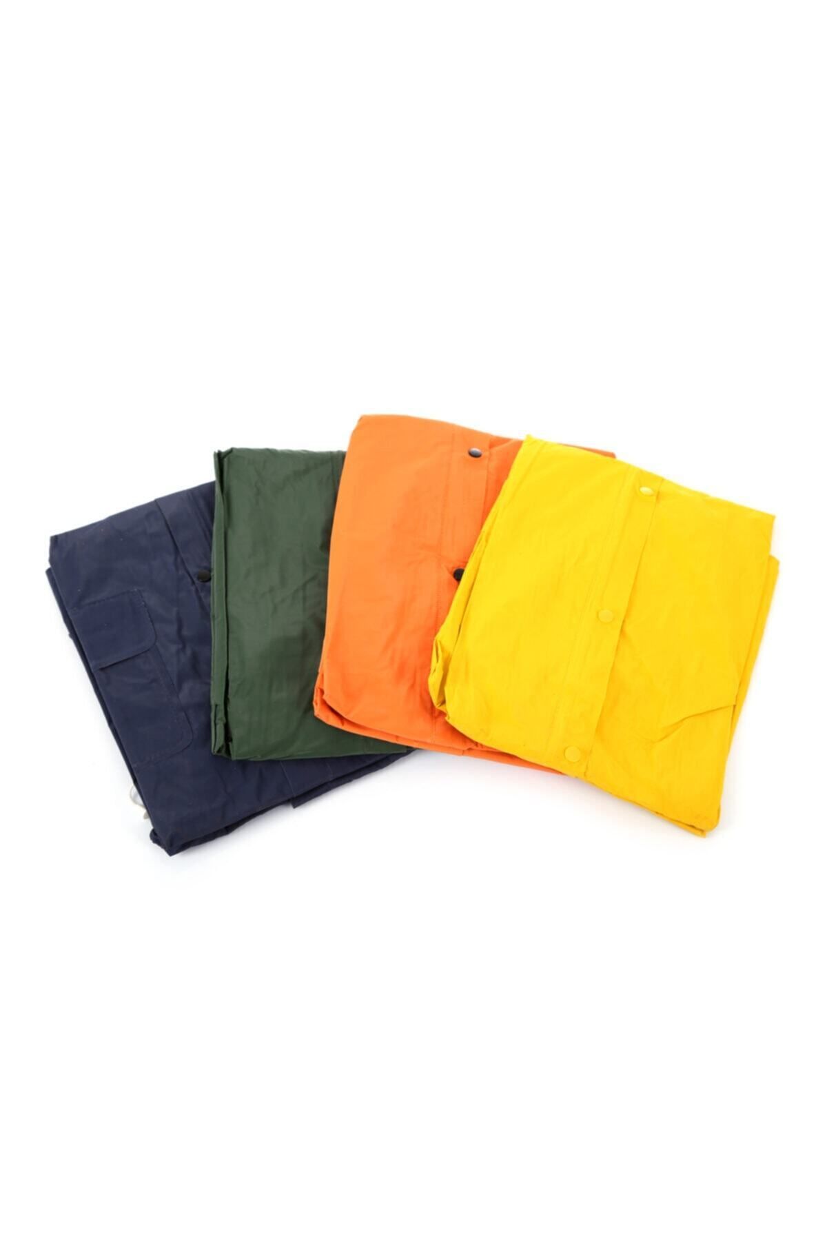Unisex Yeşil Pvc Yağmurluk Çıtçıtlı 4