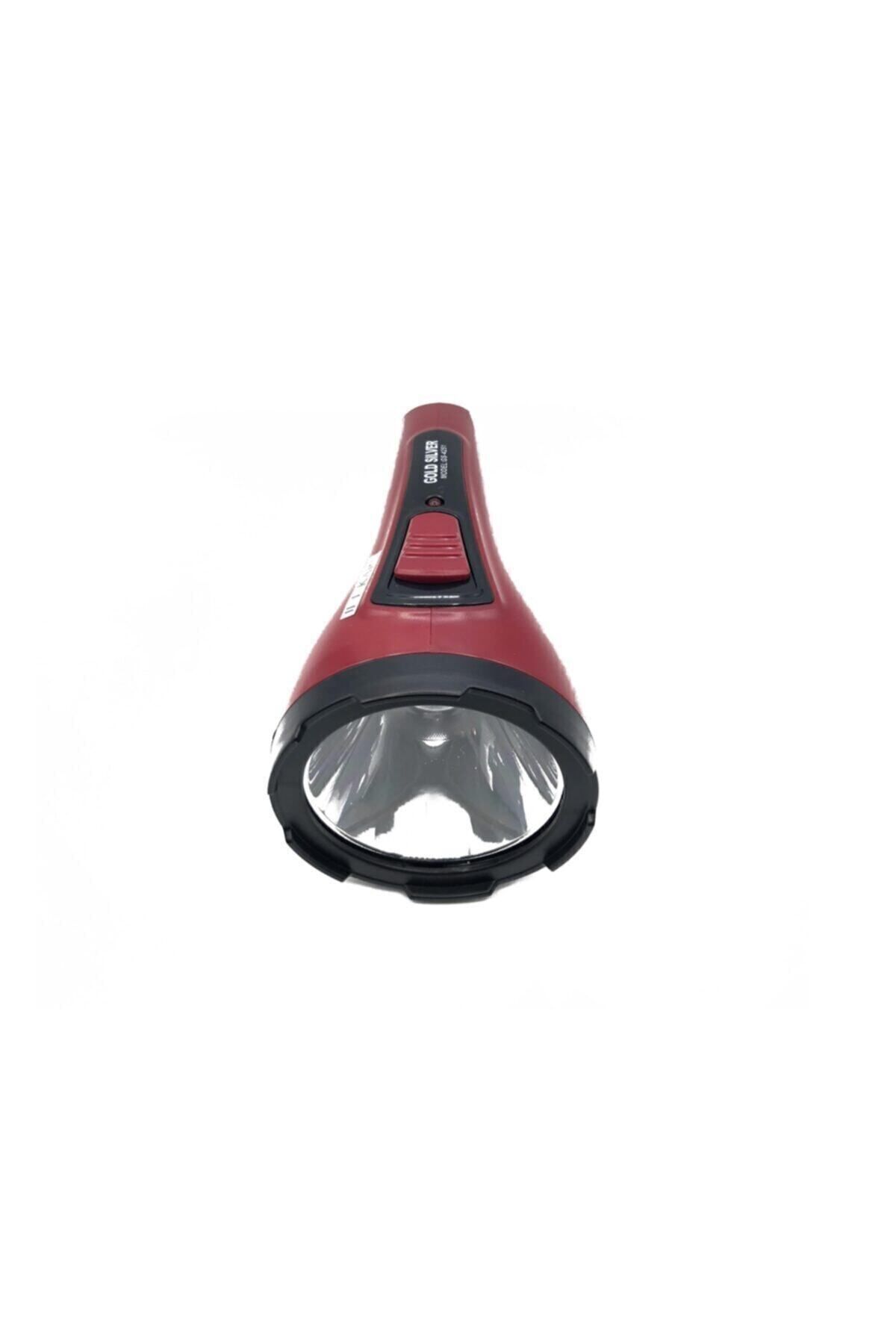 Gold Silver Gs-4251 5w Led Li Şarjlı El Feneri Kırmızı 3