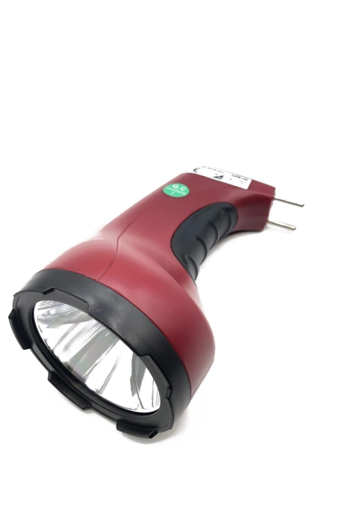 Gold Silver Gs-4251 5w Led Li Şarjlı El Feneri Kırmızı 2