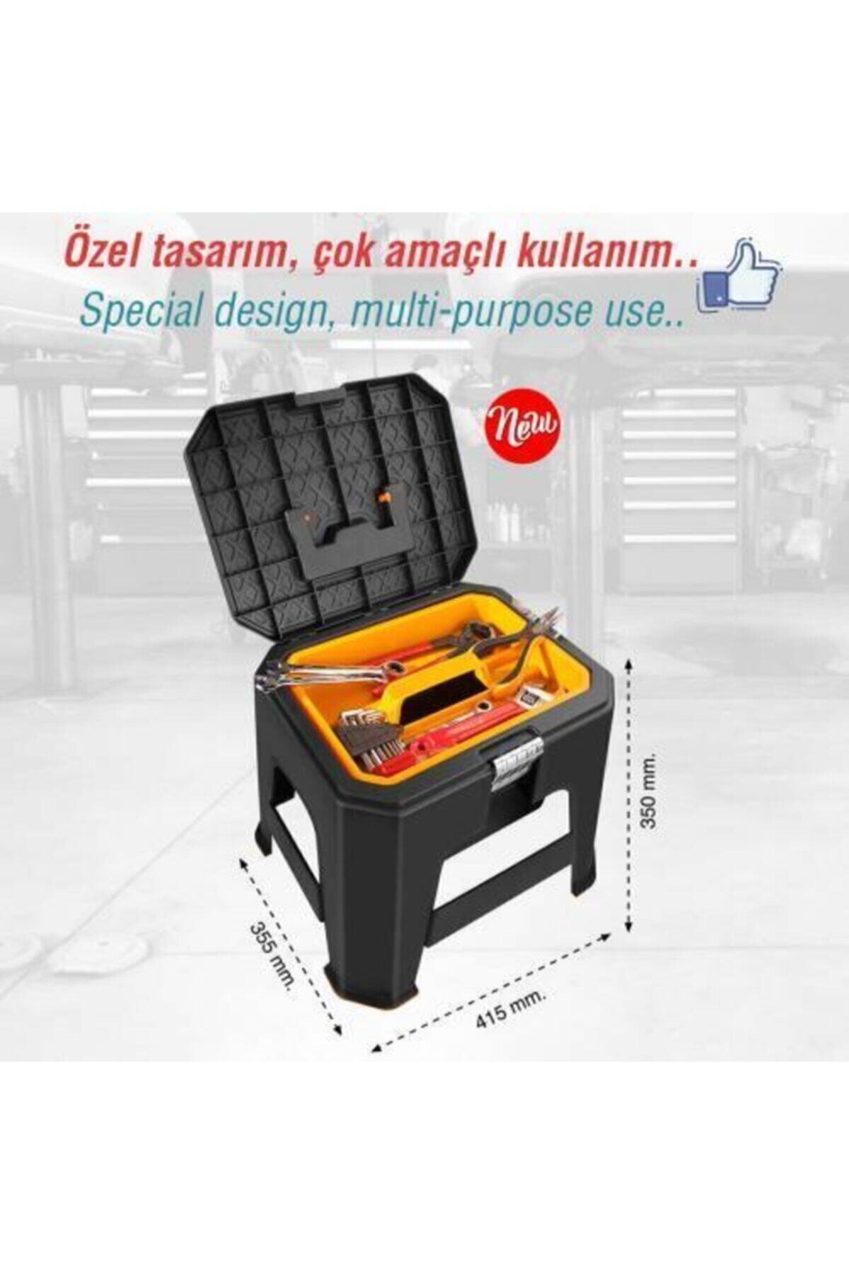 Super Bag Tabureli Metal Klipsli Balıkçı Kamp Takım Çantası 5