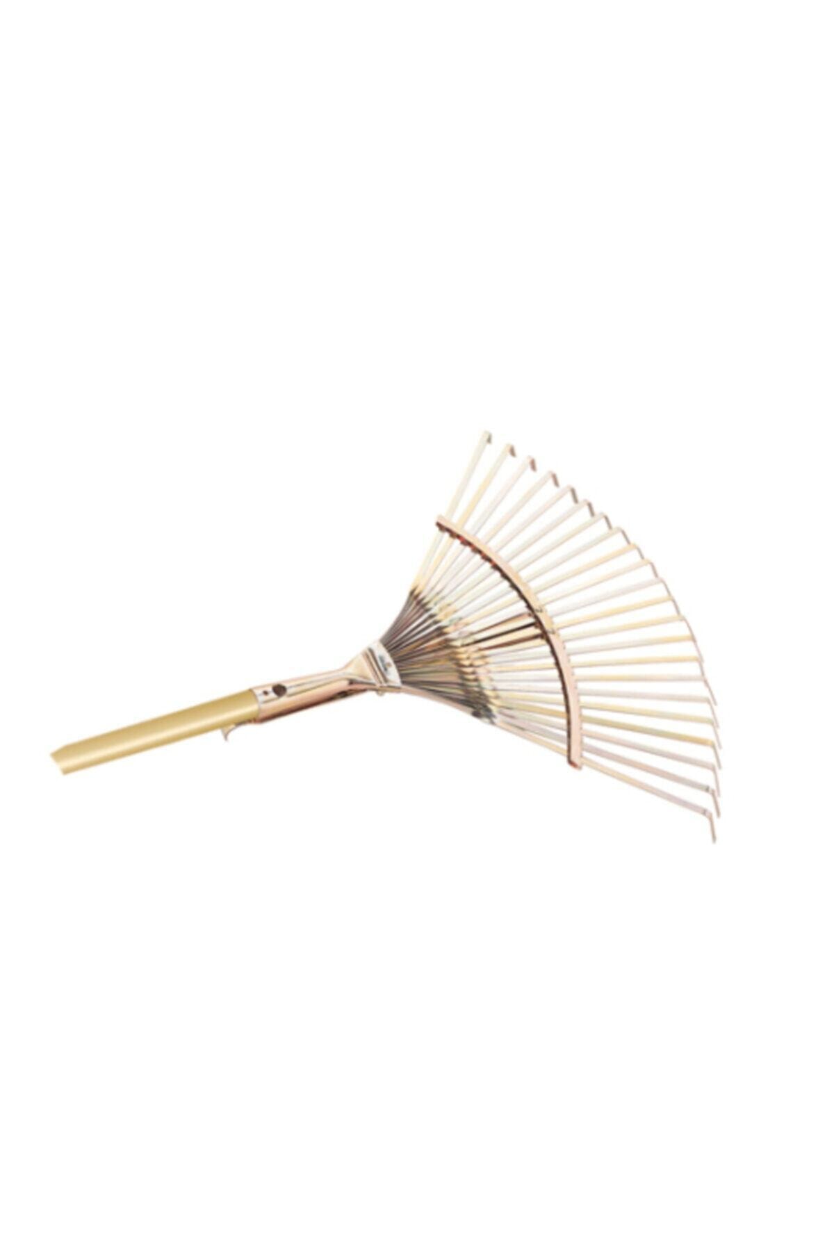 53733 Ahşap Saplı Ayarlı Metal Çim Ve Yaprak Toplama Tırmığı 30-45 Cm - 1