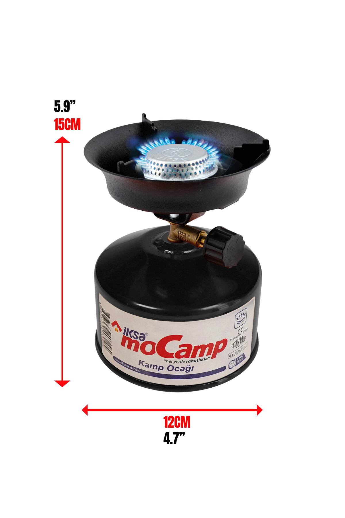 Mocamp Kamp Ocağı 2025 Model, 1 Tüp Gaz Hediyeli - Siyah 2