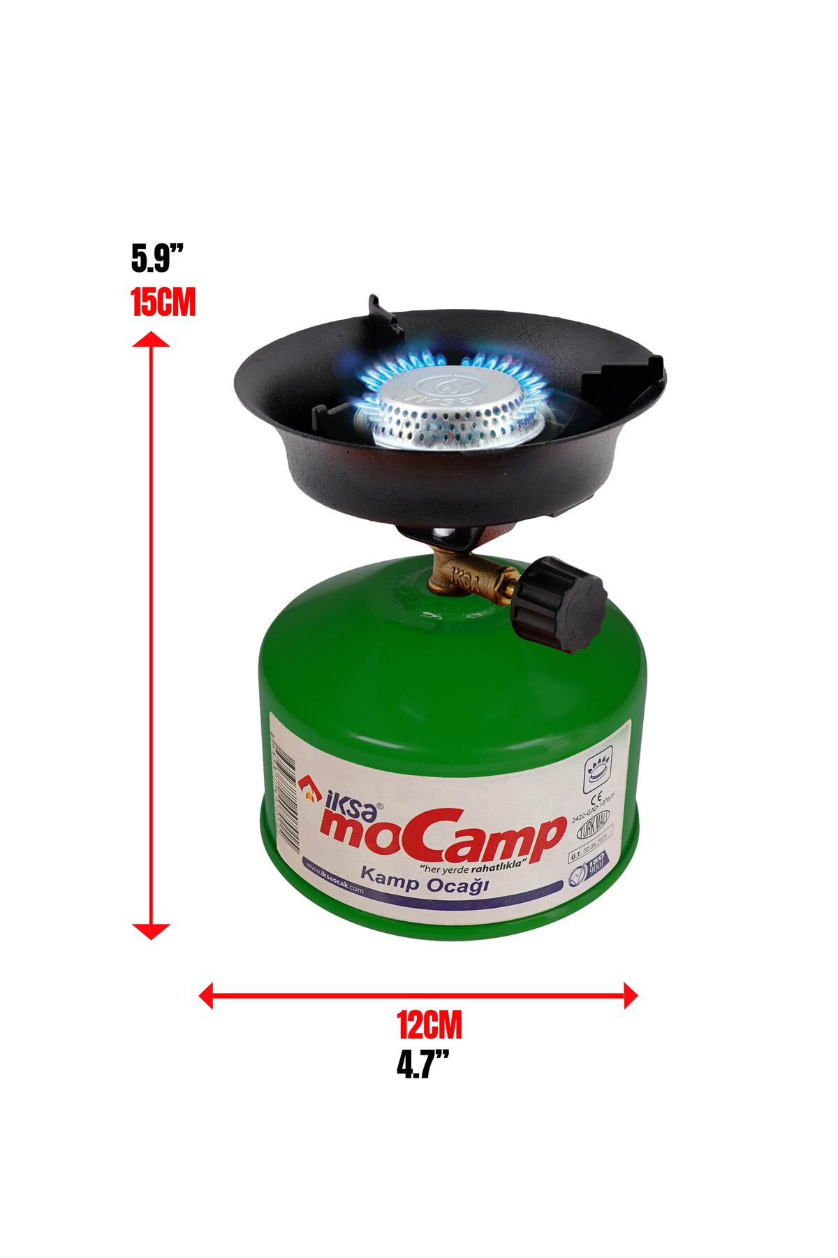 Mocamp Kamp Ocağı 2025 Model, 1 Tüp Gaz Hediyeli - Yeşil 2
